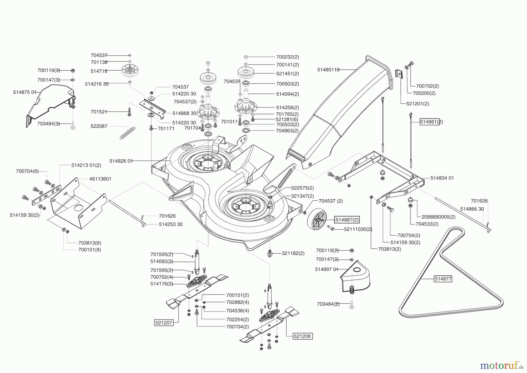 Euro Line Gartentechnik Rasentraktor T17-102 HD Seite 5
