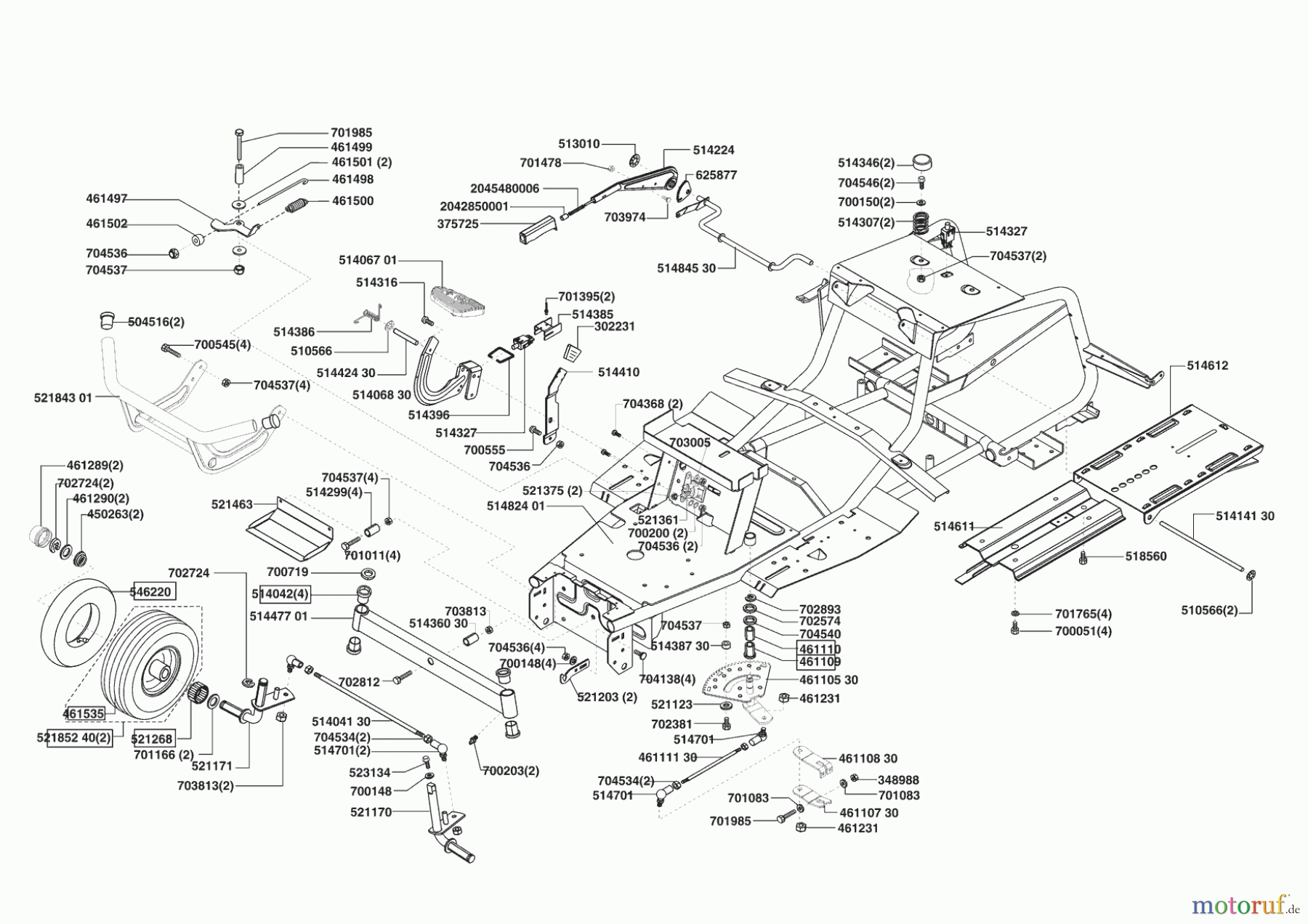 AL-KO Gartentechnik Rasentraktor T17-102 HD LUX HVC 10/2004 - 03/2006 Seite 2