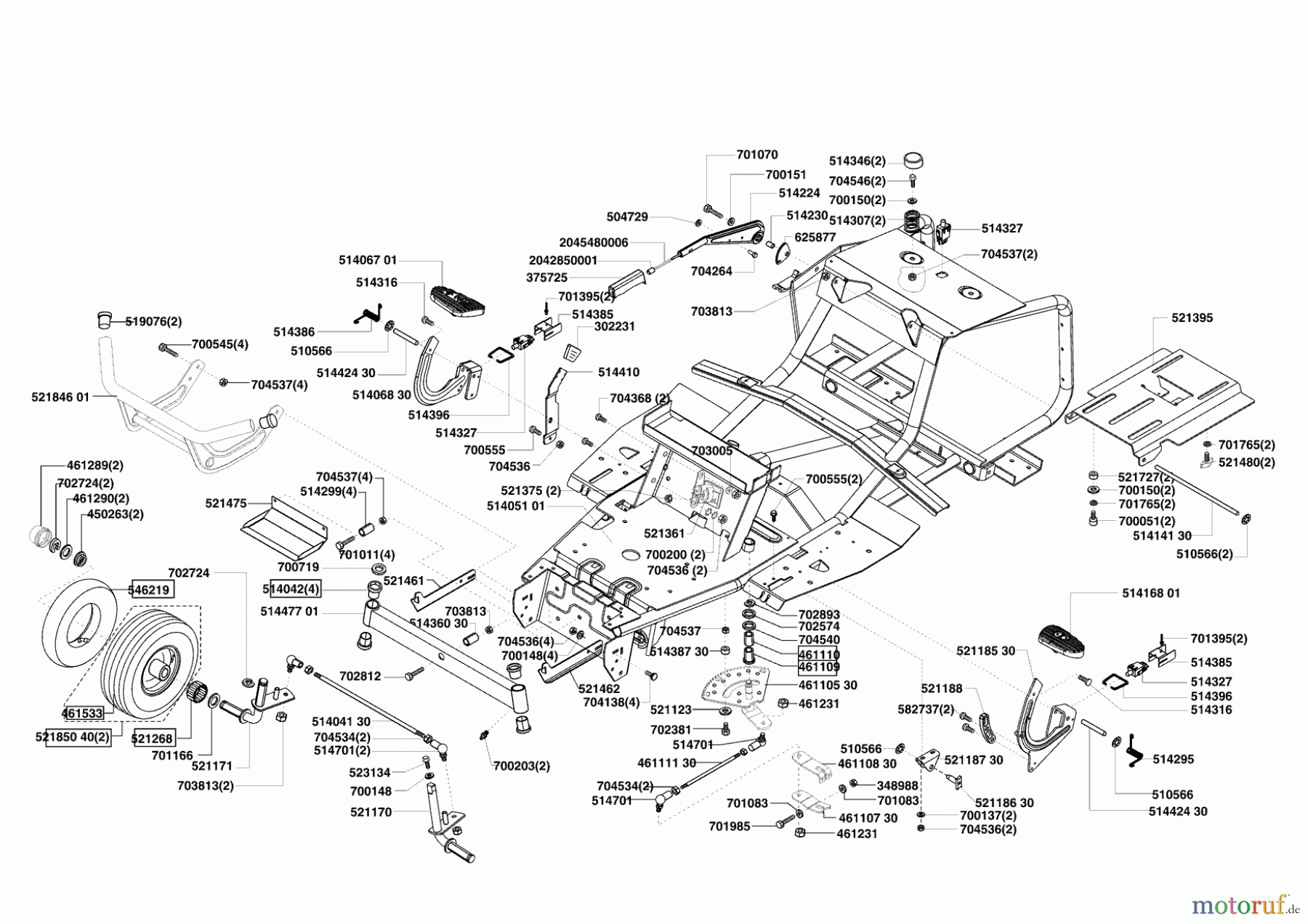 Concord Gartentechnik Rasentraktor T14-85 10/2004 - 03/2005 Seite 2