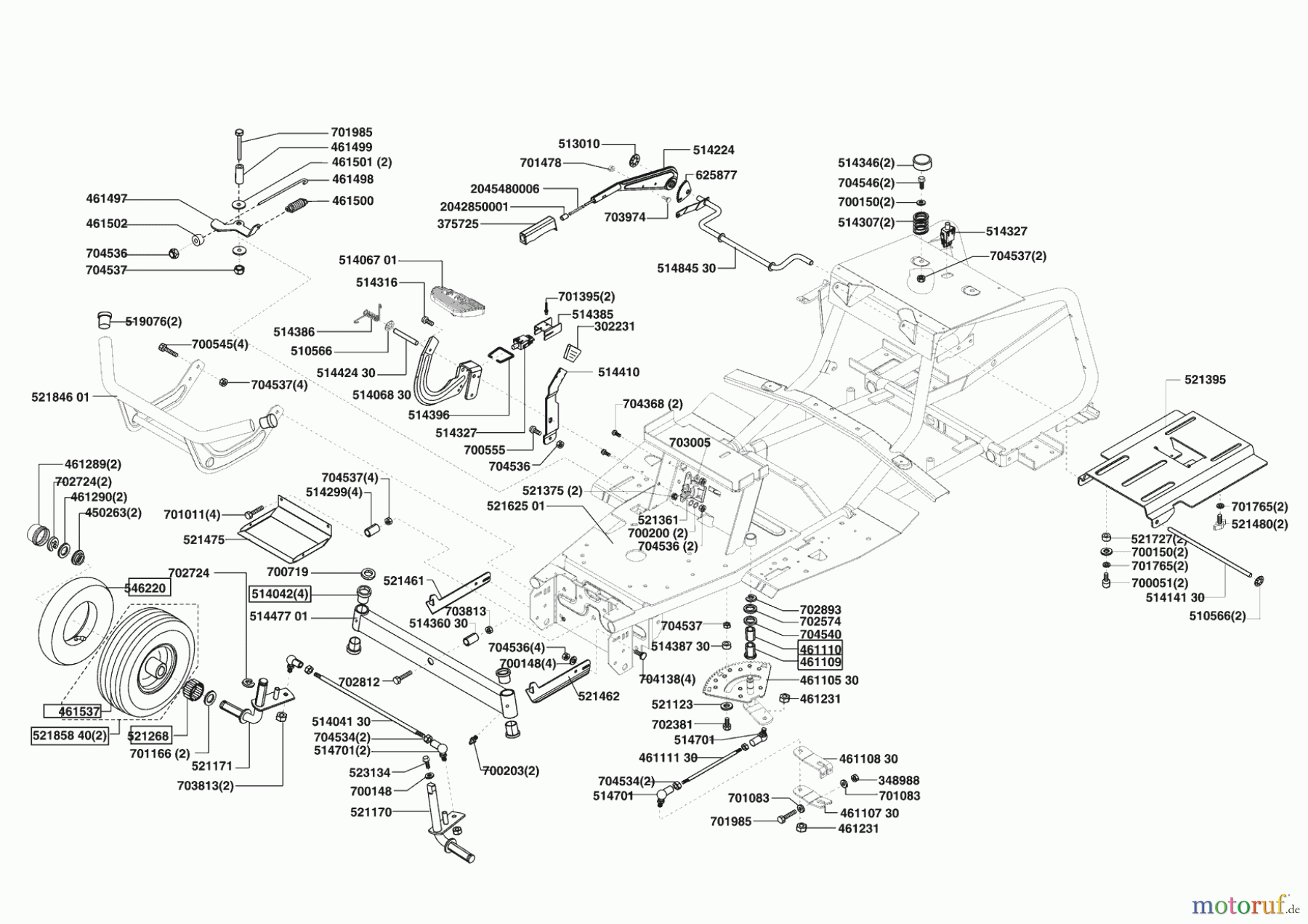  Powerline Gartentechnik Rasentraktor T18-102 HDE 10/2004 - 10/2007 Seite 2