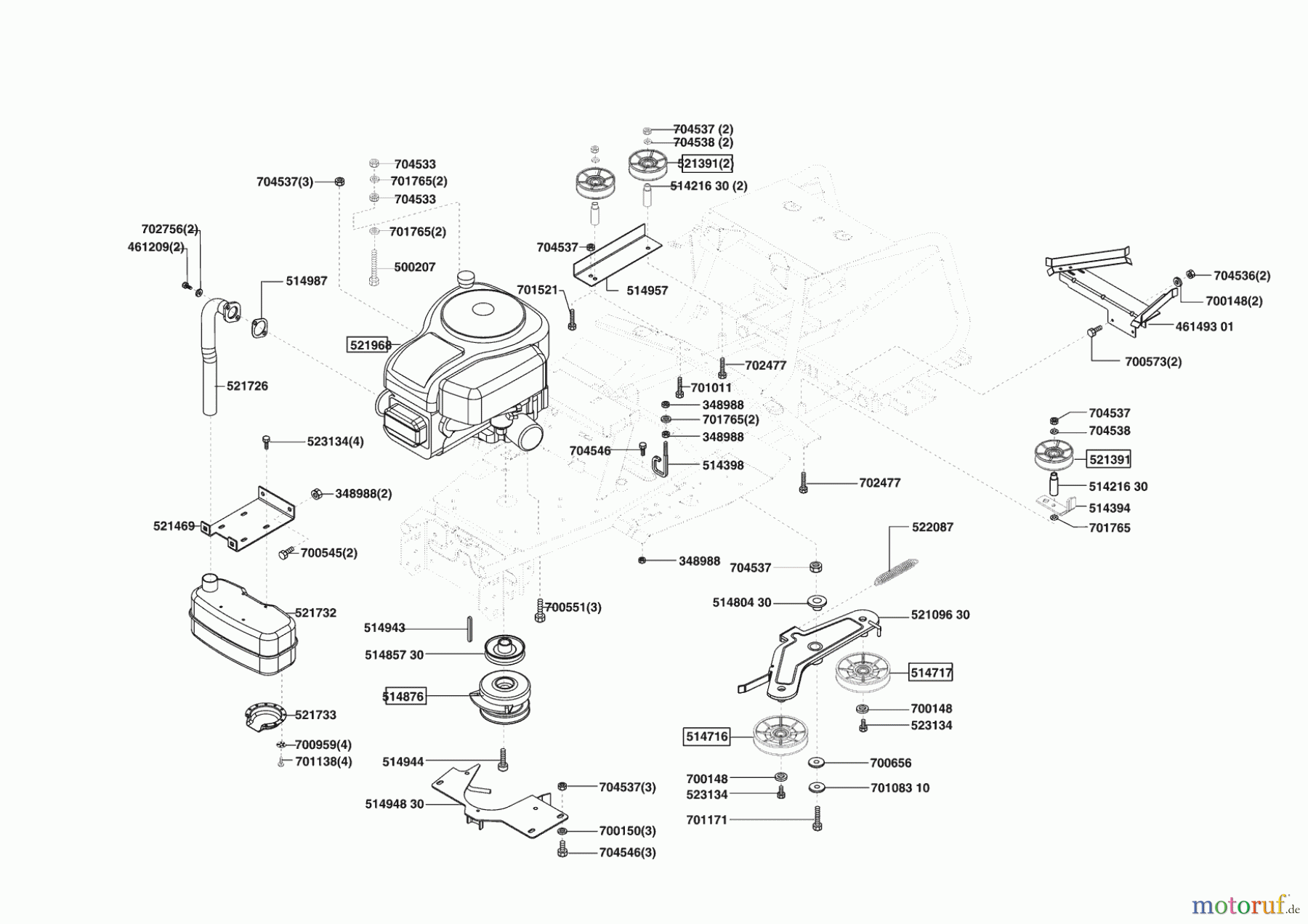  Powerline Gartentechnik Rasentraktor T18-102 HDE 10/2004 - 10/2007 Seite 4