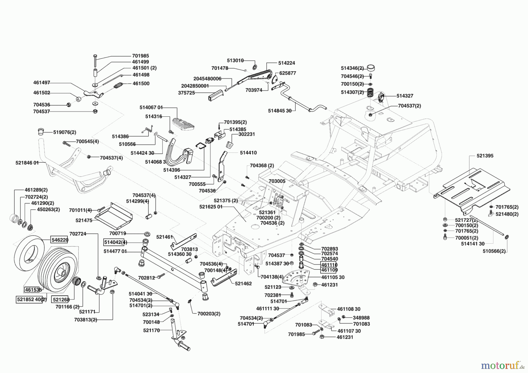  Powerline Gartentechnik Rasentraktor T20-102 HDE 10/2004 - 08/2005 Seite 2