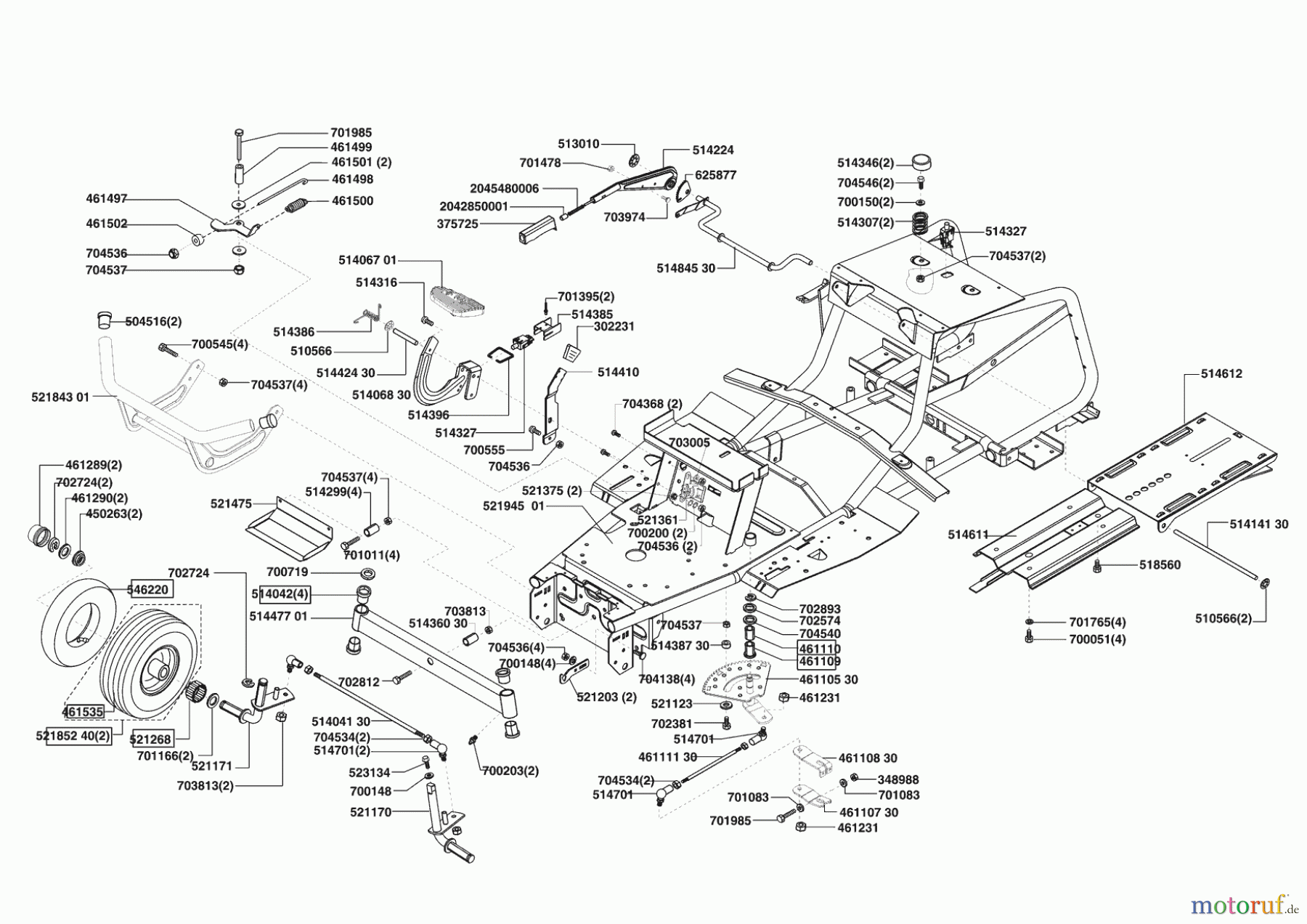  AL-KO Gartentechnik Rasentraktor T 13-102 S Bio-Combi 10/2004 - 04/2006 Seite 2