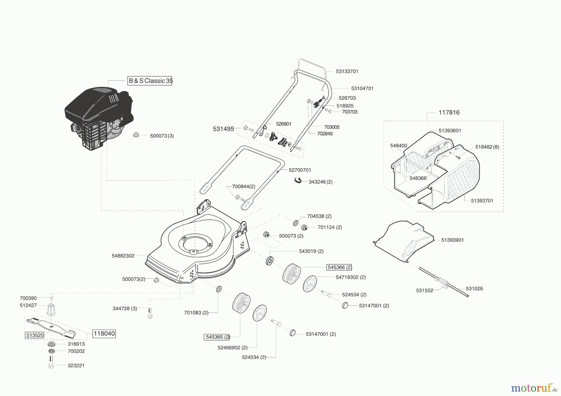 Uniropa Gartentechnik Benzinrasenmäher 46 B 10/2004 - 11/2005 Seite 1