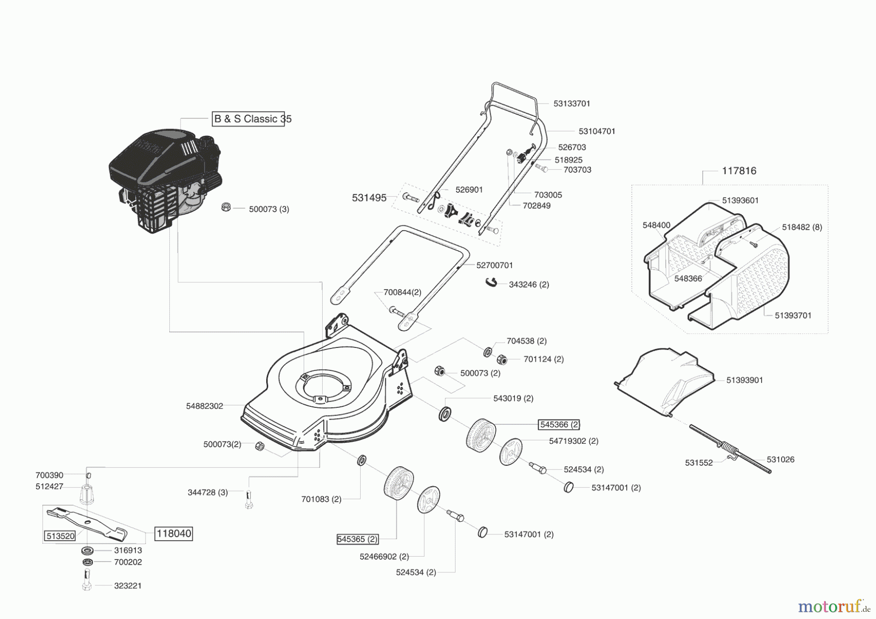 GardensBest Gartentechnik Benzinrasenmäher 46 B 11/2004 - 02/2011 Seite 1
