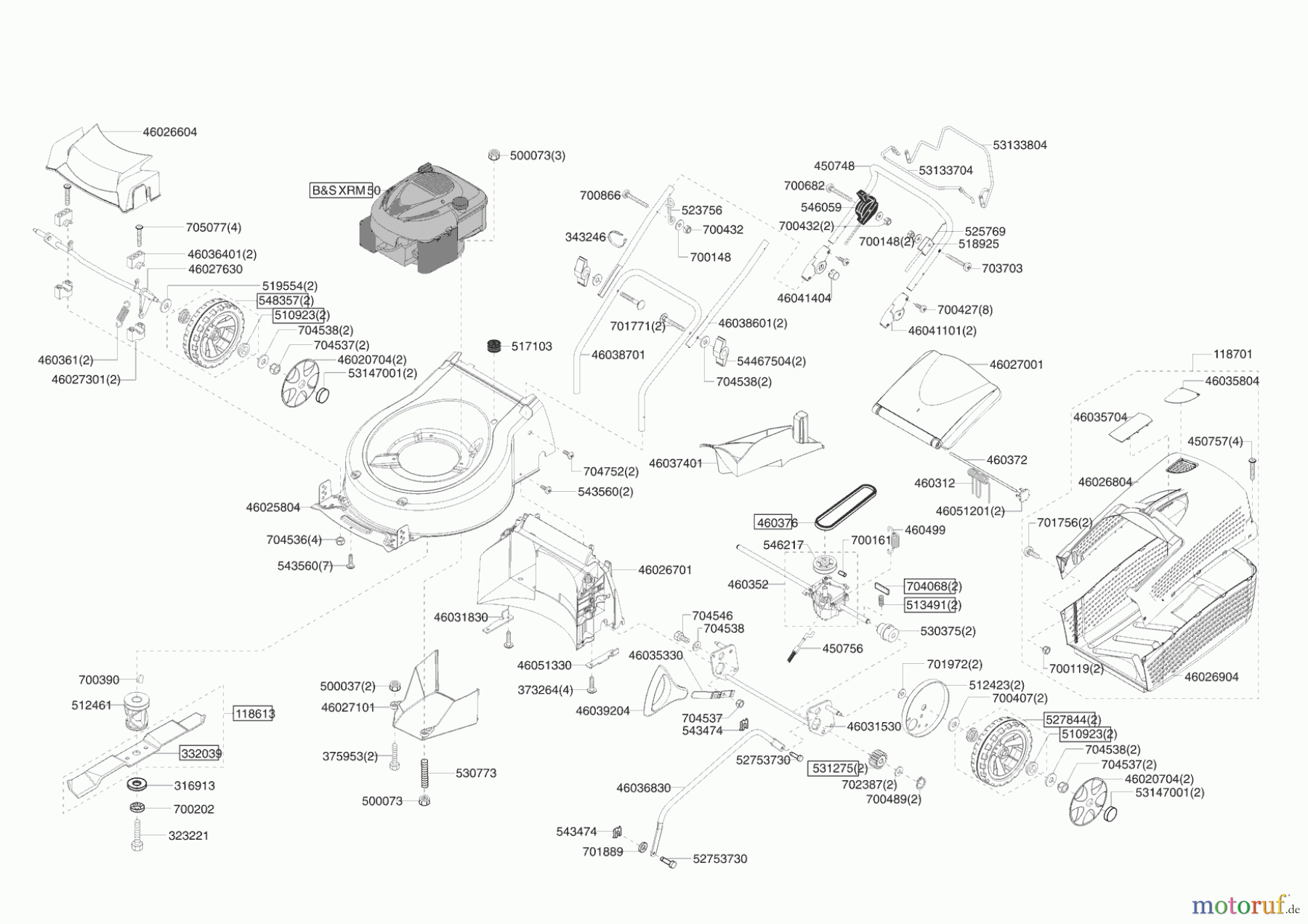 AL-KO Gartentechnik Benzinrasenmäher Comfort 470 BR BIO-COMBI 12/2004 - 02/2005 Seite 1