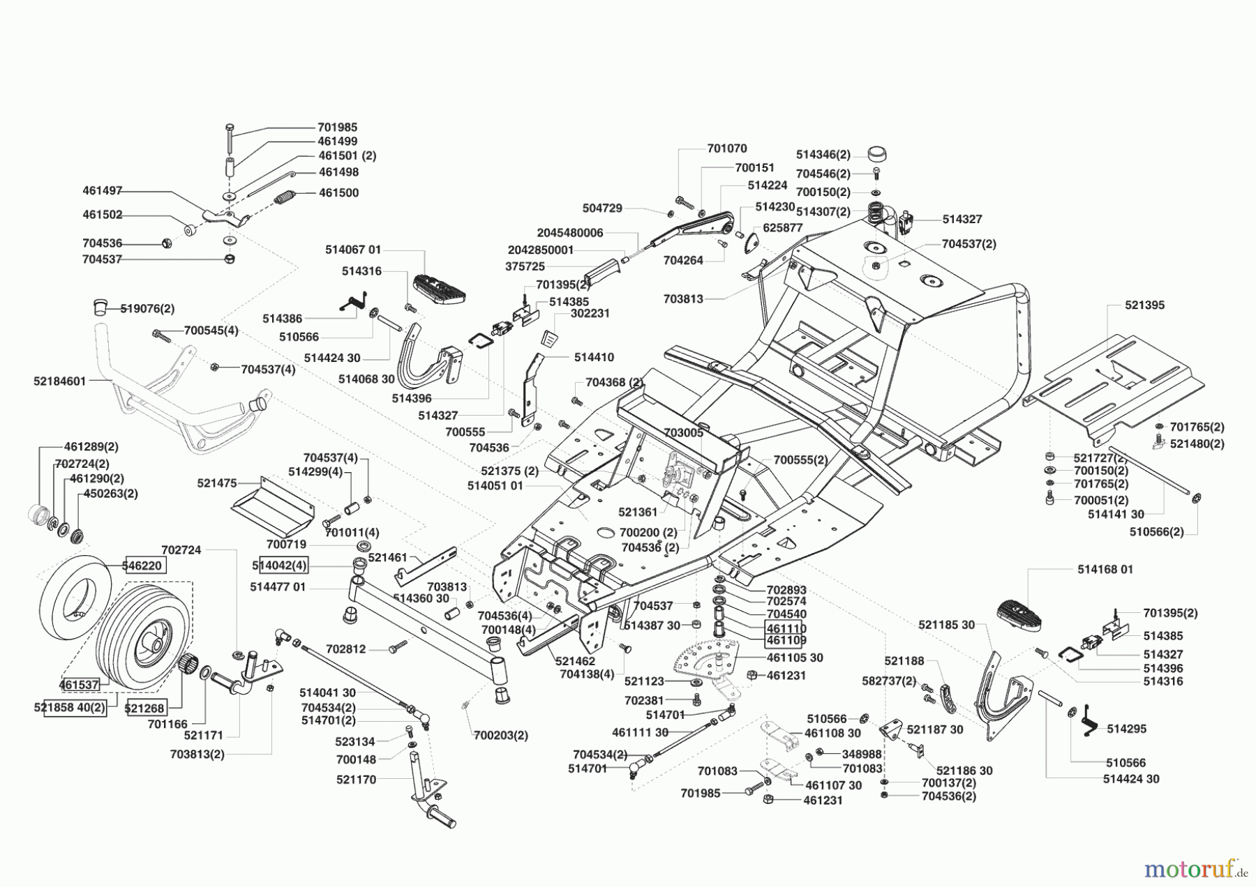 Powerline Gartentechnik Rasentraktor T 13-74 01/2005 - 11/2005 Seite 2