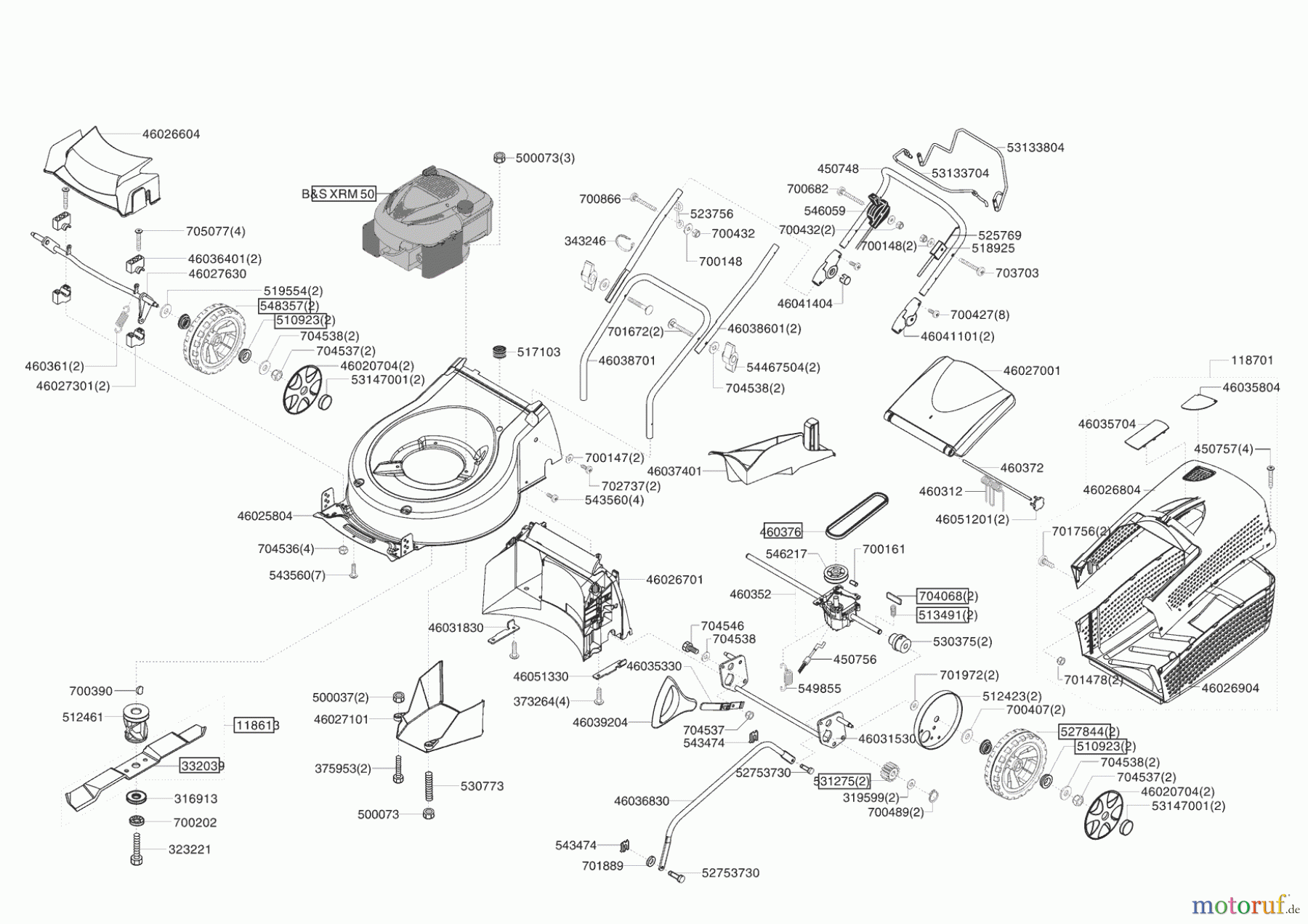 AL-KO Gartentechnik Benzinrasenmäher Comfort 470 BR Bio-Combi ab 02/2005 Seite 1
