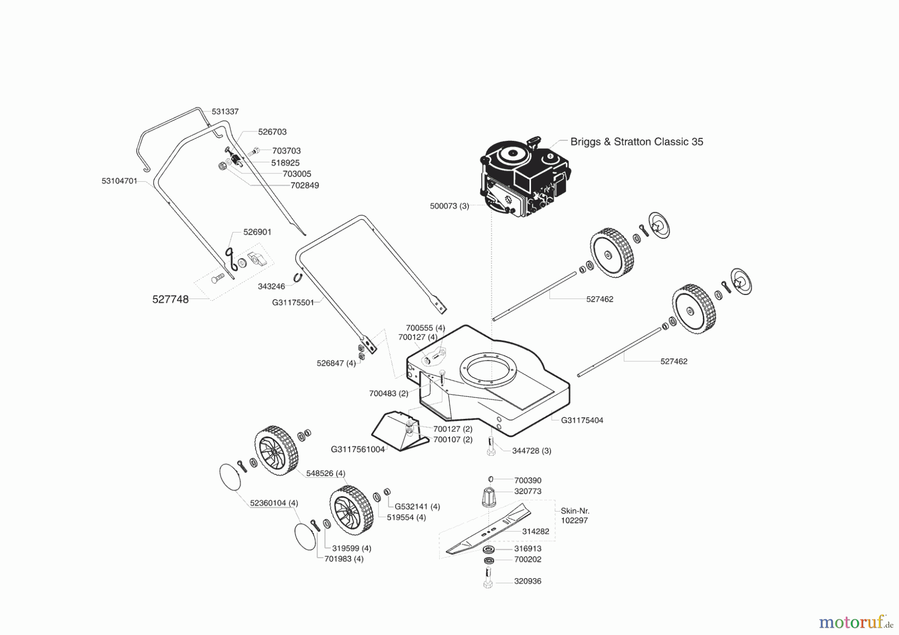 AL-KO Gartentechnik Benzinrasenmäher Panex 46 BS 02/2005 Seite 1