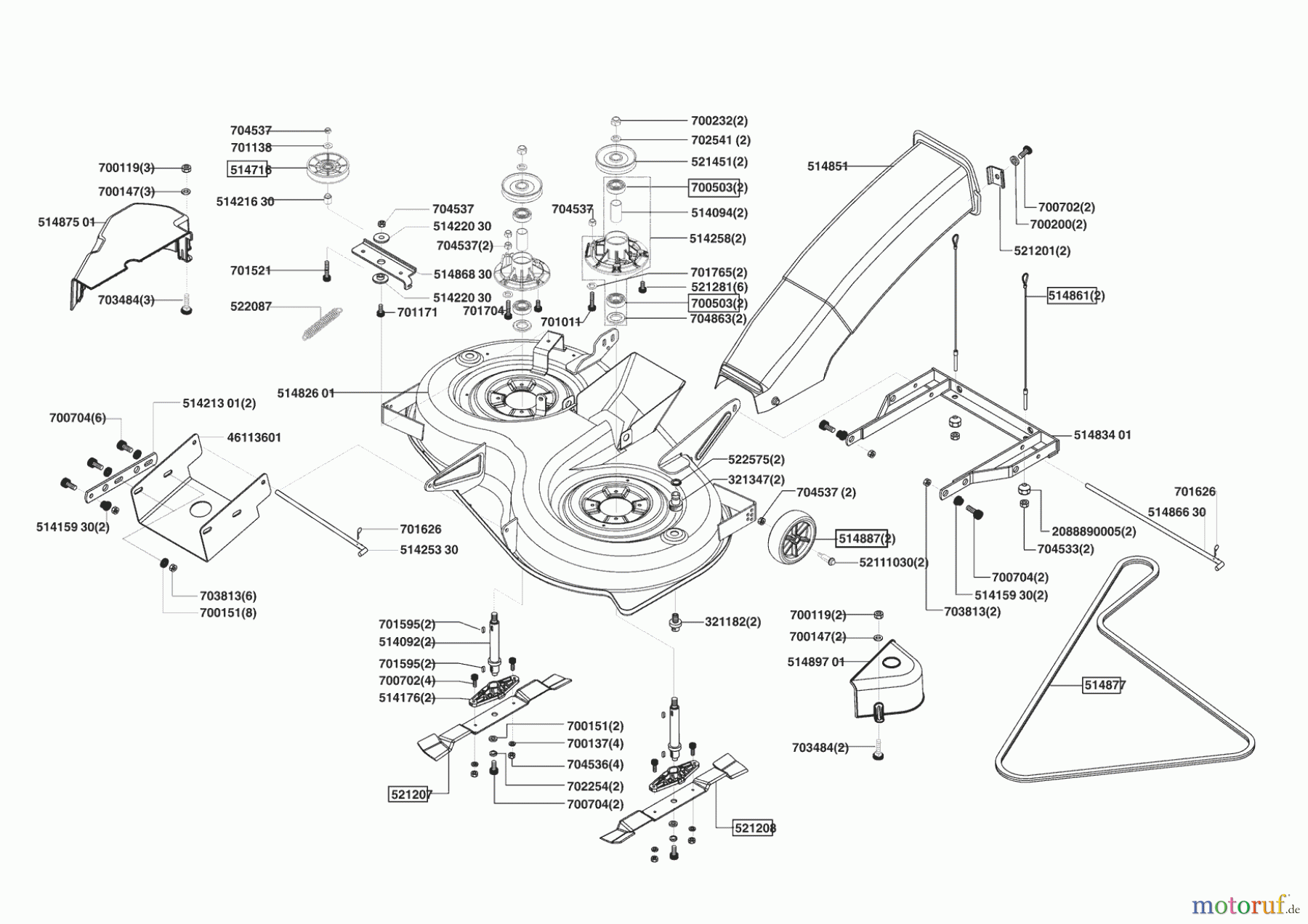 Powerline Gartentechnik Rasentraktor T 18-102 HD II 03/2005 - 10/2007 Seite 5