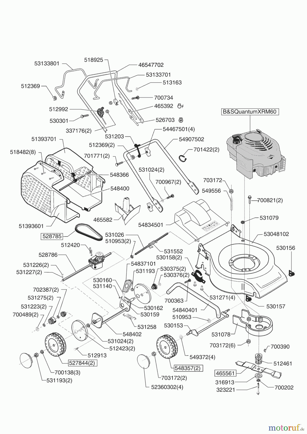 AL-KO Gartentechnik Benzinrasenmäher GUDENAA 52 BC AUTO 04/2005 - 12/2005 Seite 1