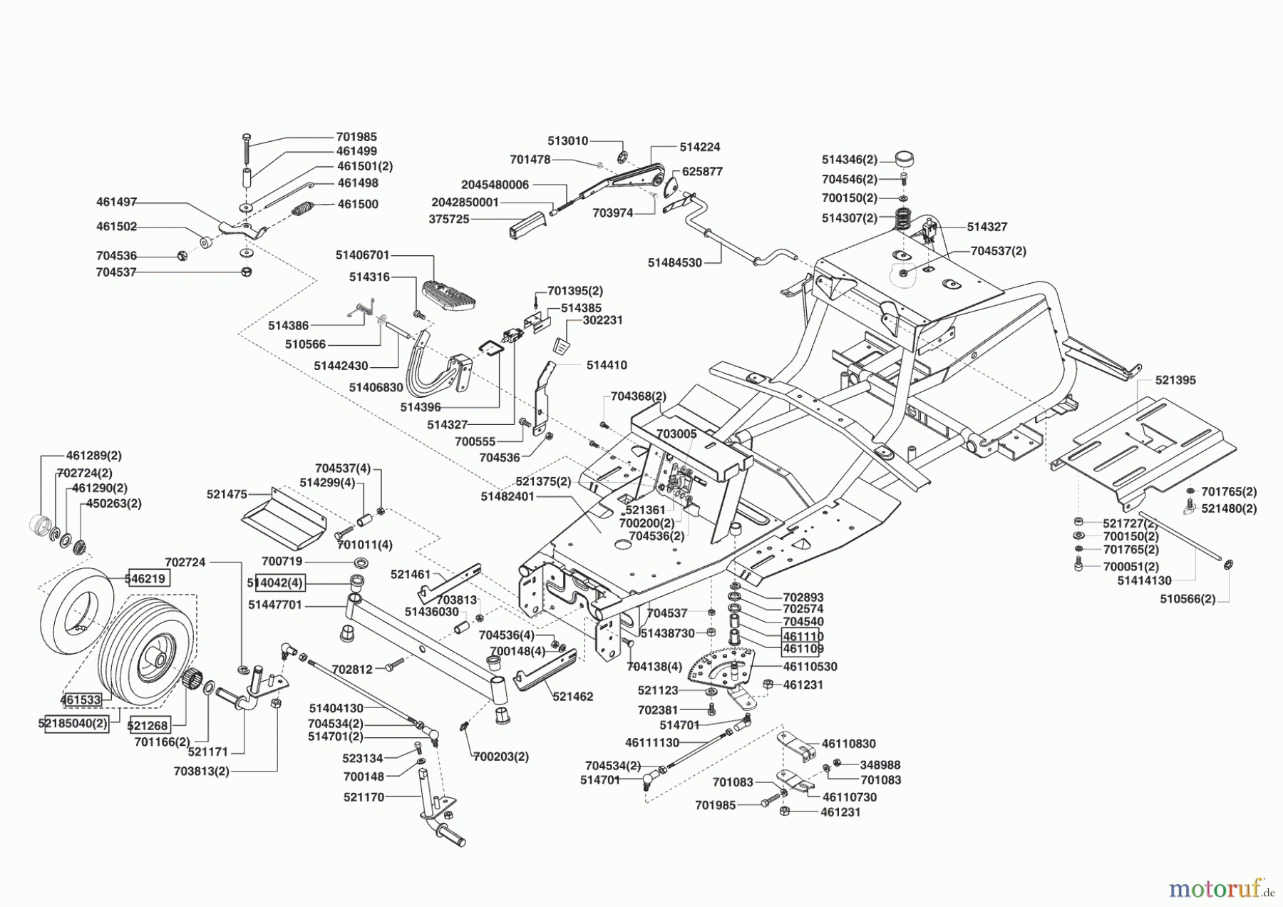 Powerline Gartentechnik Rasentraktor T13-102 SP 06/2005 - 03/2007 Seite 2