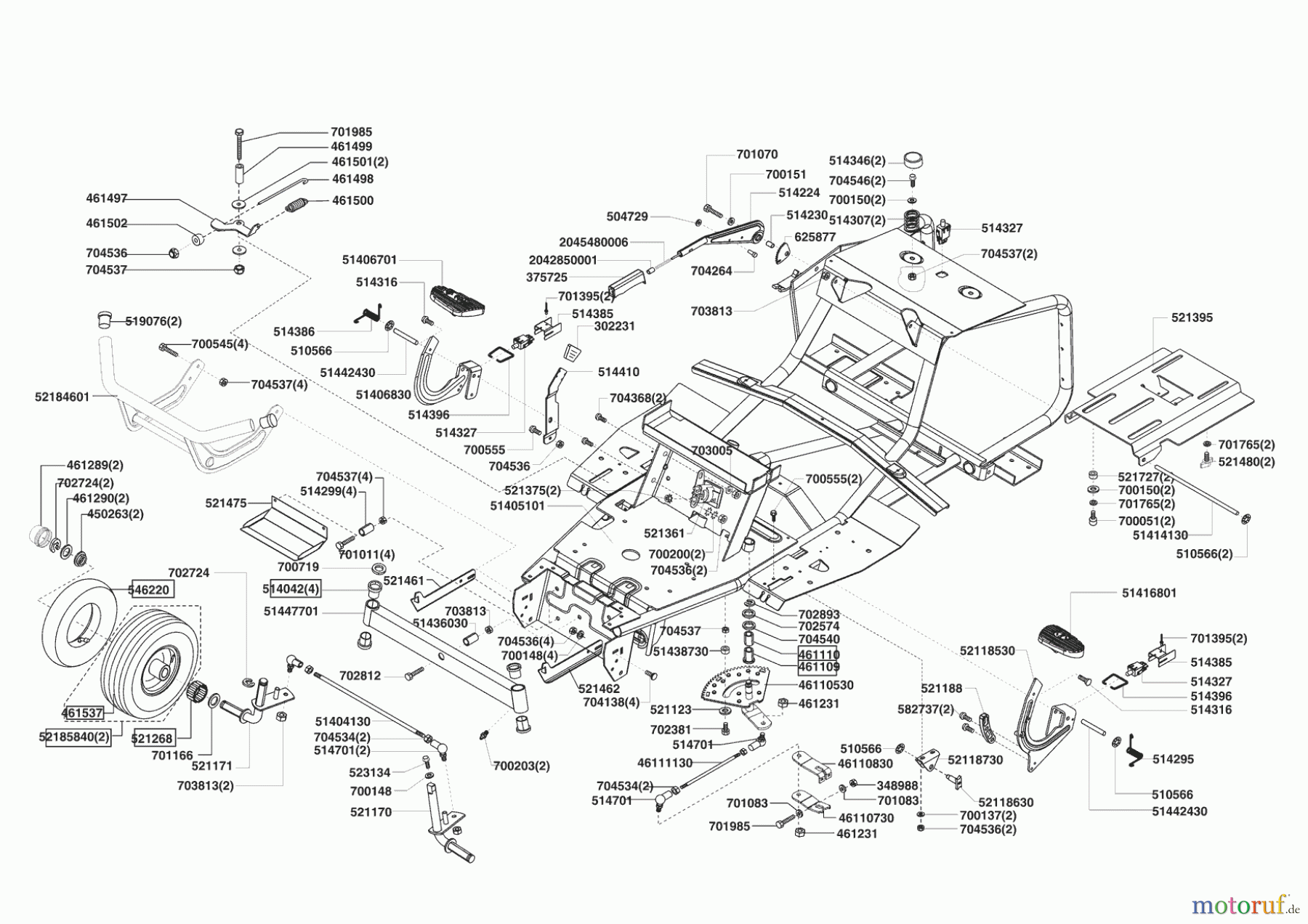 Powerline Gartentechnik Rasentraktor T 13-82 HD 06/2005 - 12/2006 Seite 2