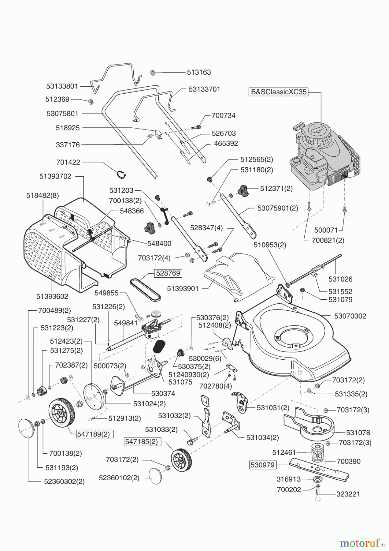 Sigma Gartentechnik Benzinrasenmäher GL 46 BR 06/2005 - 04/2008 Seite 1