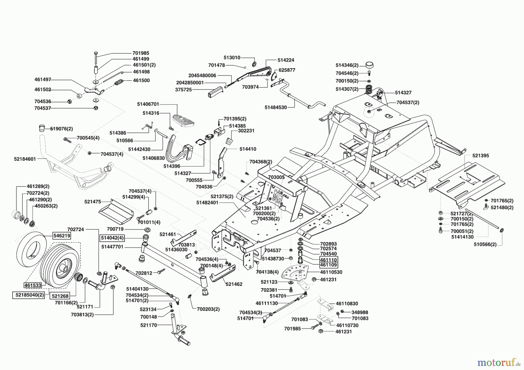 Concord Gartentechnik Rasentraktor T14-102 Masport 07/2005 - 06/2007 Seite 2