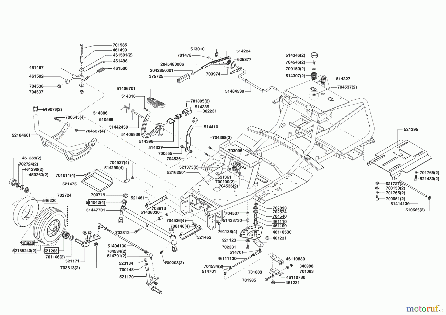  Powerline Gartentechnik Rasentraktor T20-102 HDE 08/2005 - 11/2005 Seite 2