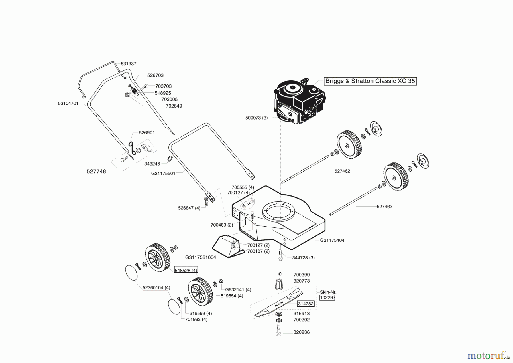 AL-KO Gartentechnik Benzinrasenmäher 46 BS ab 09/2005 Seite 1