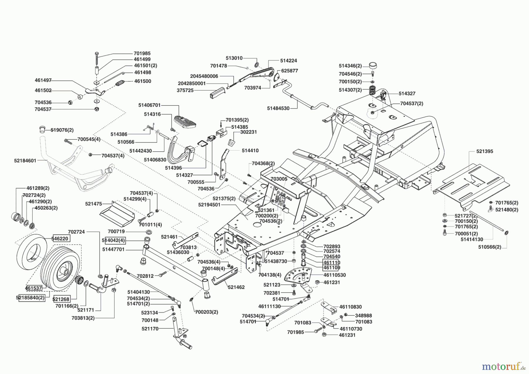  Powerline Gartentechnik Rasentraktor T15-102 S BIO-COMBI 10/2005 - 09/2007 Seite 2