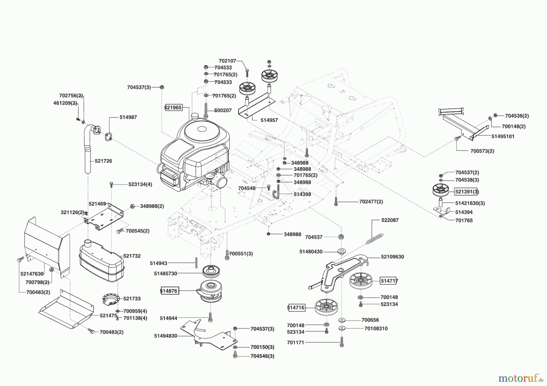 Powerline Gartentechnik Rasentraktor T15-102 S BIO-COMBI 10/2005 - 09/2007 Seite 4