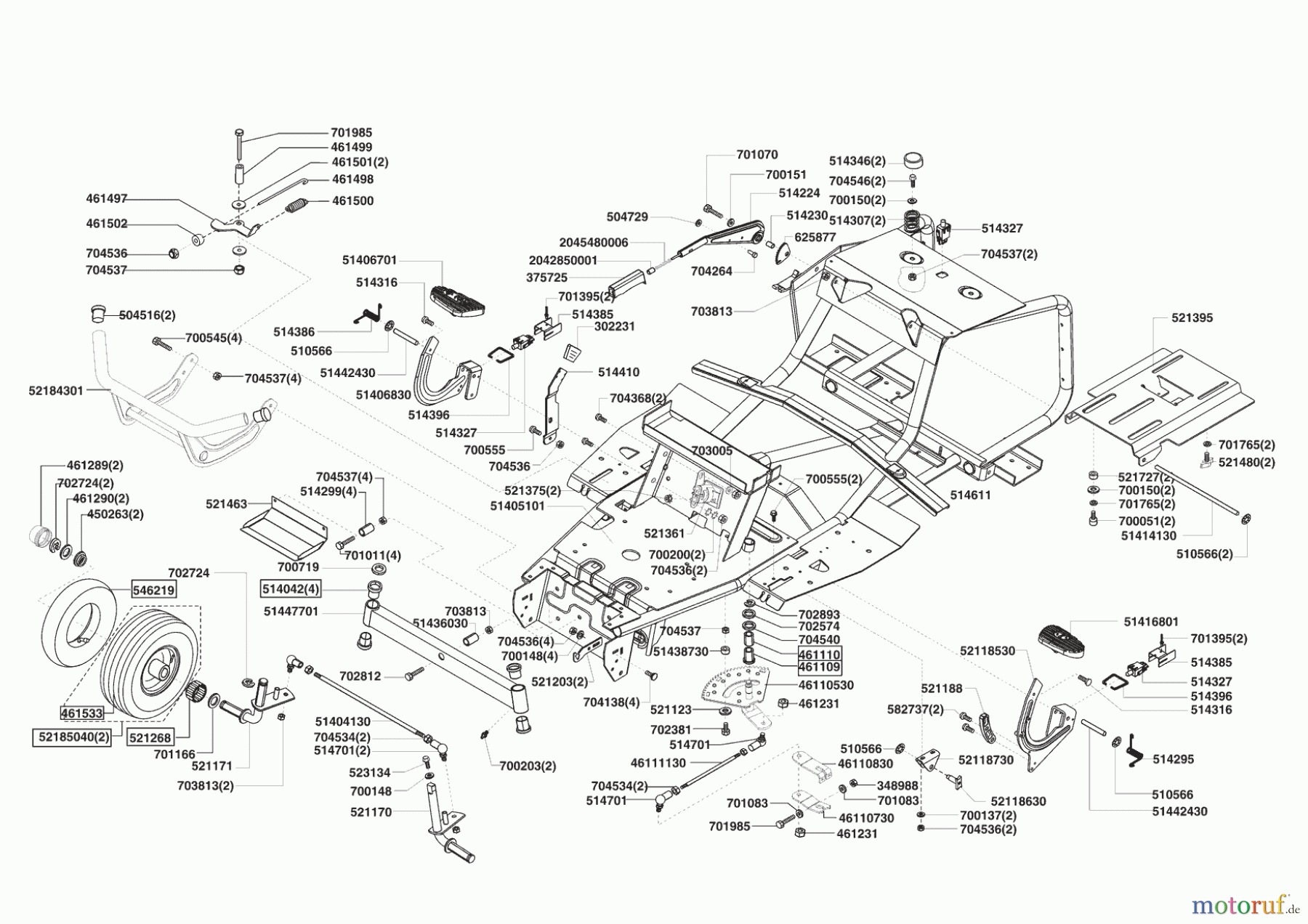  Powerline Gartentechnik Rasentraktor T 13-82 HD  01/2006 - 09/2007 Seite 2
