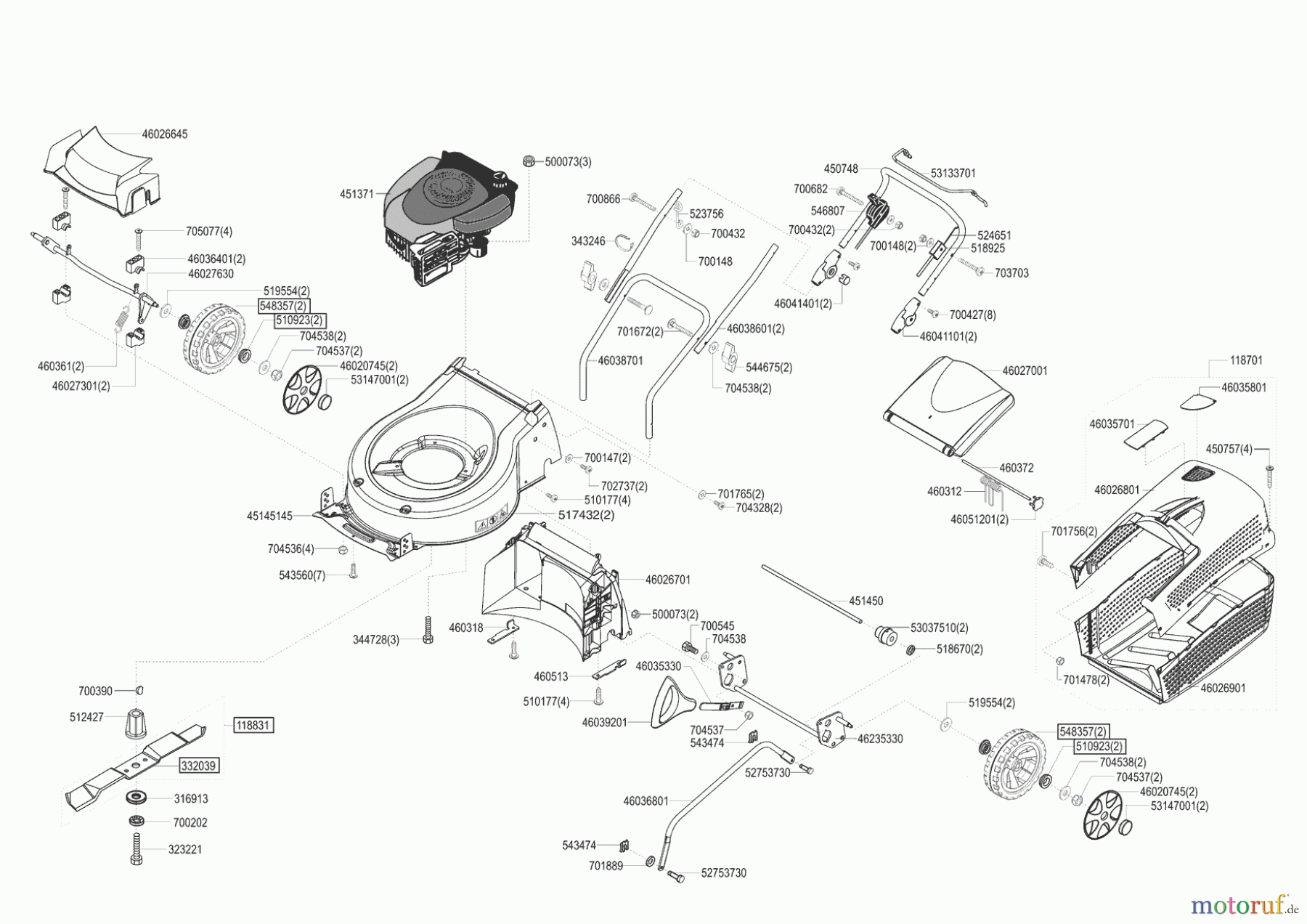 AL-KO Gartentechnik Benzinrasenmäher 47 BH PROFI LINE 01/2006 - 03/2006 Seite 1
