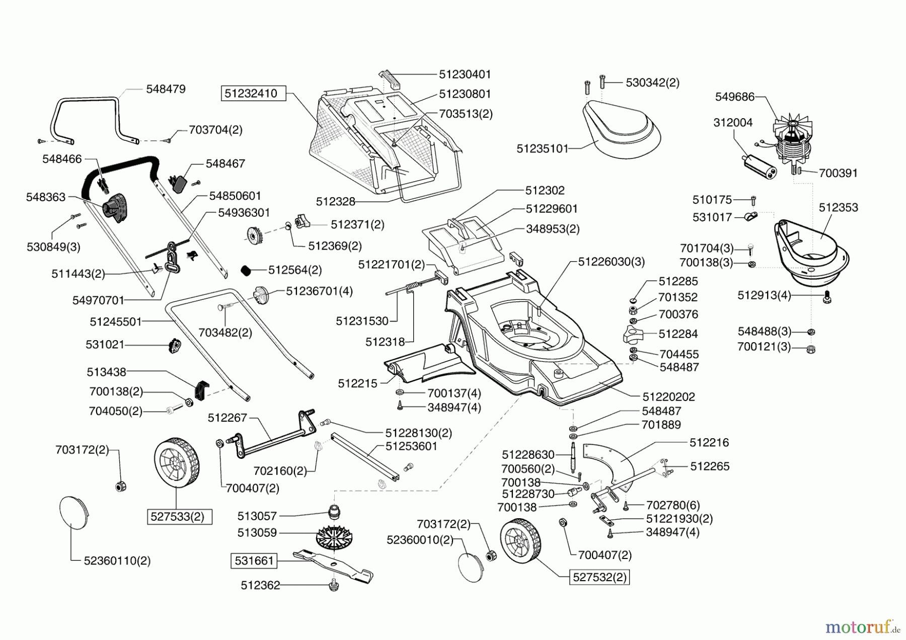 AL-KO Gartentechnik Elektrorasenmäher HVC 380 E 01/2006 - 04/2010 Seite 1
