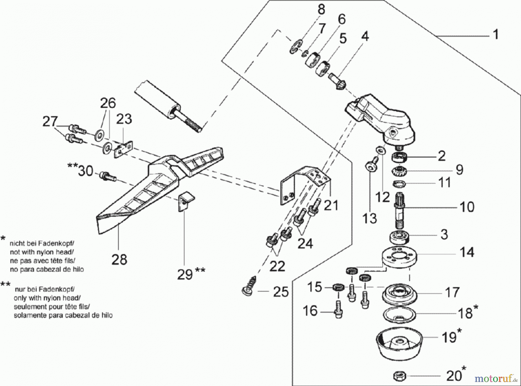  Solo by AL-KO Gartentechnik Motorsensen 142 ET 012006 Druck 9 142 700 01/2006 [SN: ET 012006 Druck 9 142 700] - 06/2006 [SN: ET 062006 Druck 9 142 701] Seite 8