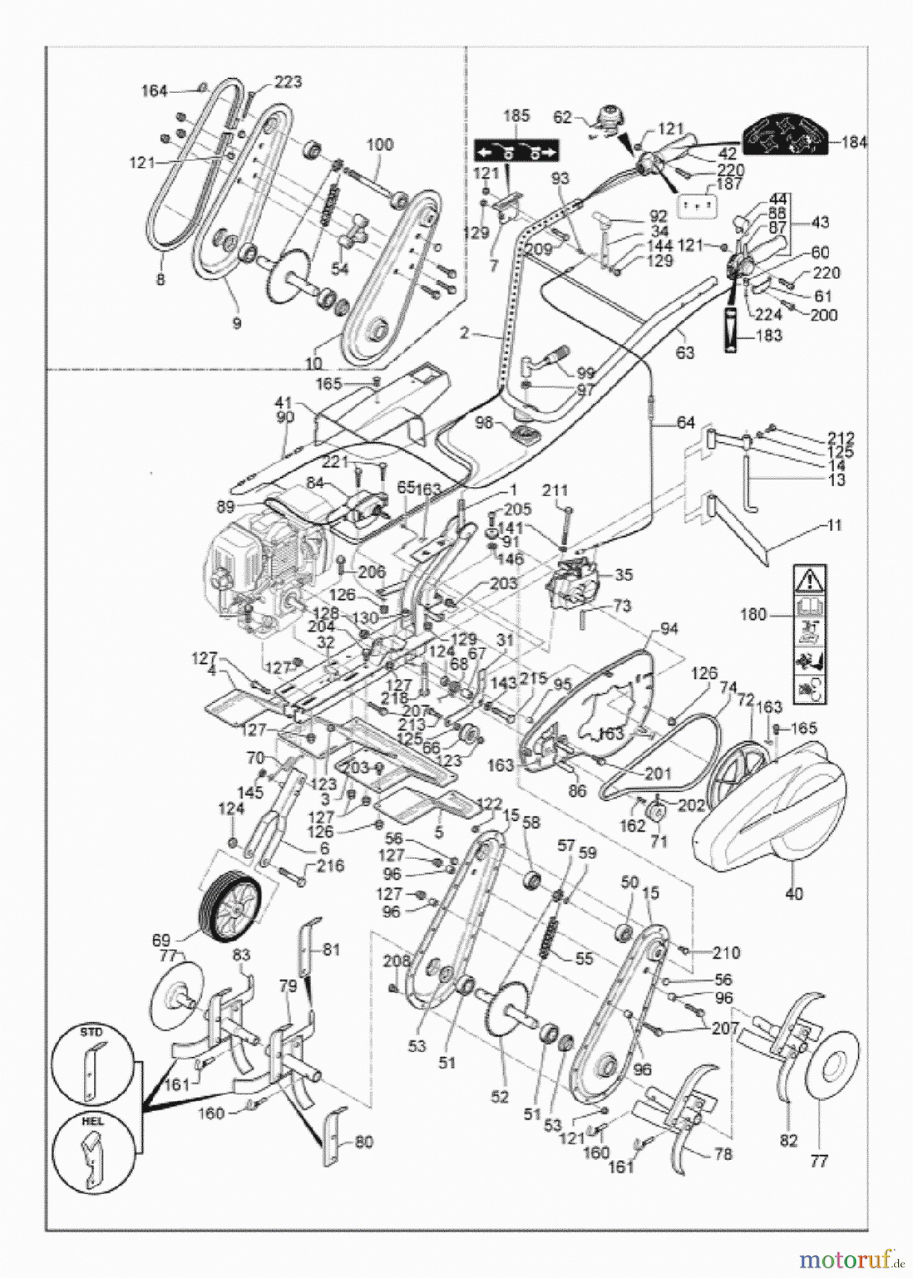  Solo by AL-KO Gartentechnik Motorhacke 503 (25111 / 25093) A / B / C / D ET 112006  Druck 9 503 700 01/2006 [SN: ET 112006  Druck 9 503 700] - 08/2009 [SN: ET 082009  Druck 9 503 710] Seite 1