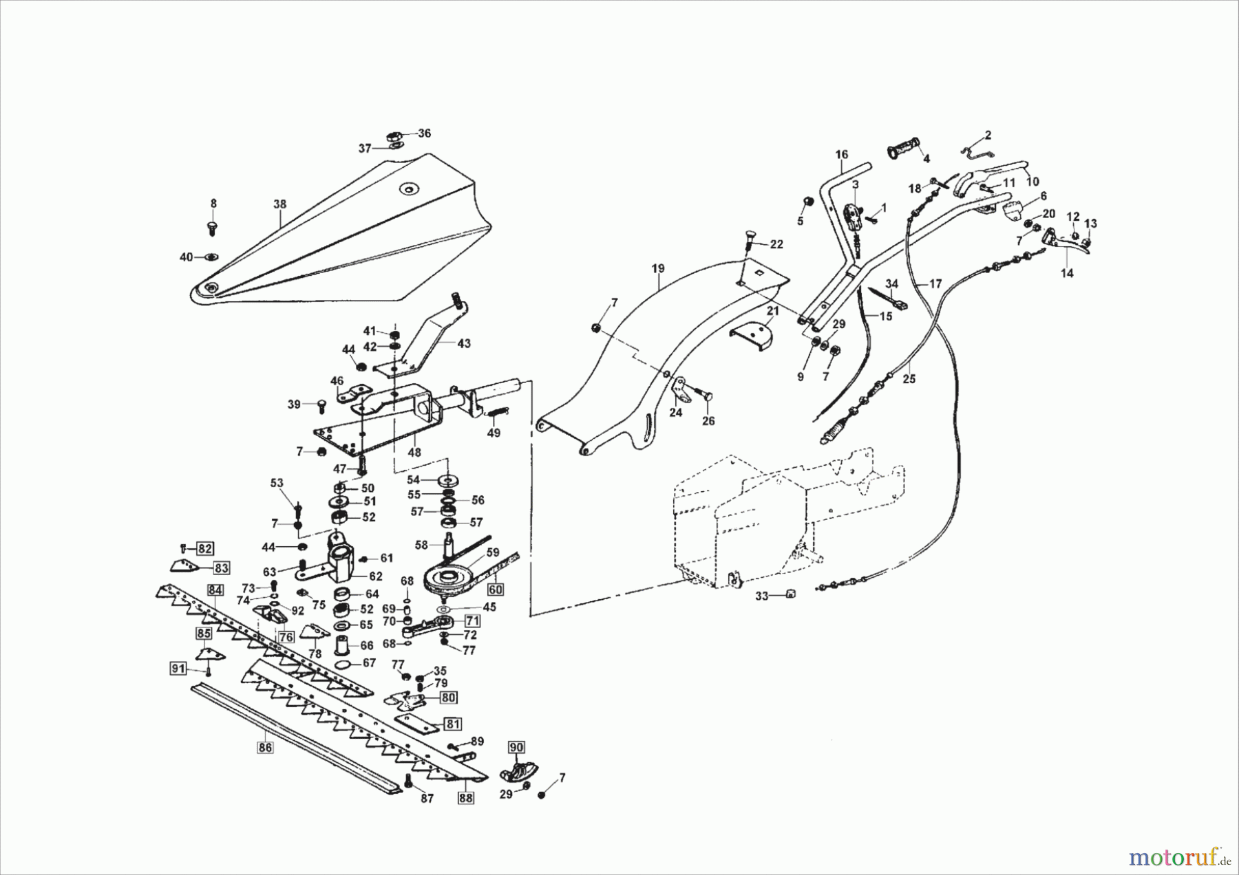 Hurricane Gartentechnik Balkenmäher HB 35-87 Seite 1