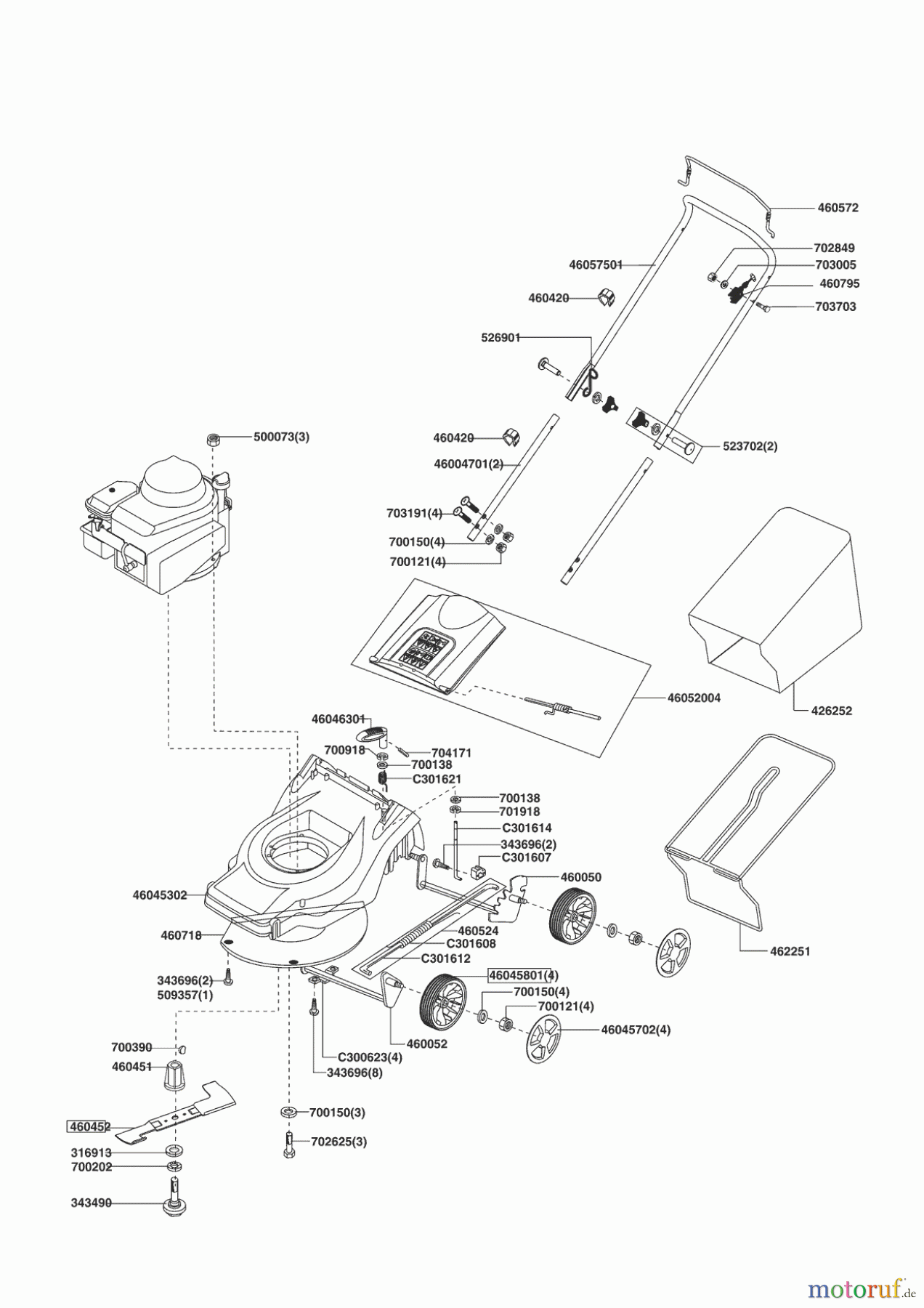 Top Garden Gartentechnik Benzinrasenmäher 42 B Seite 1