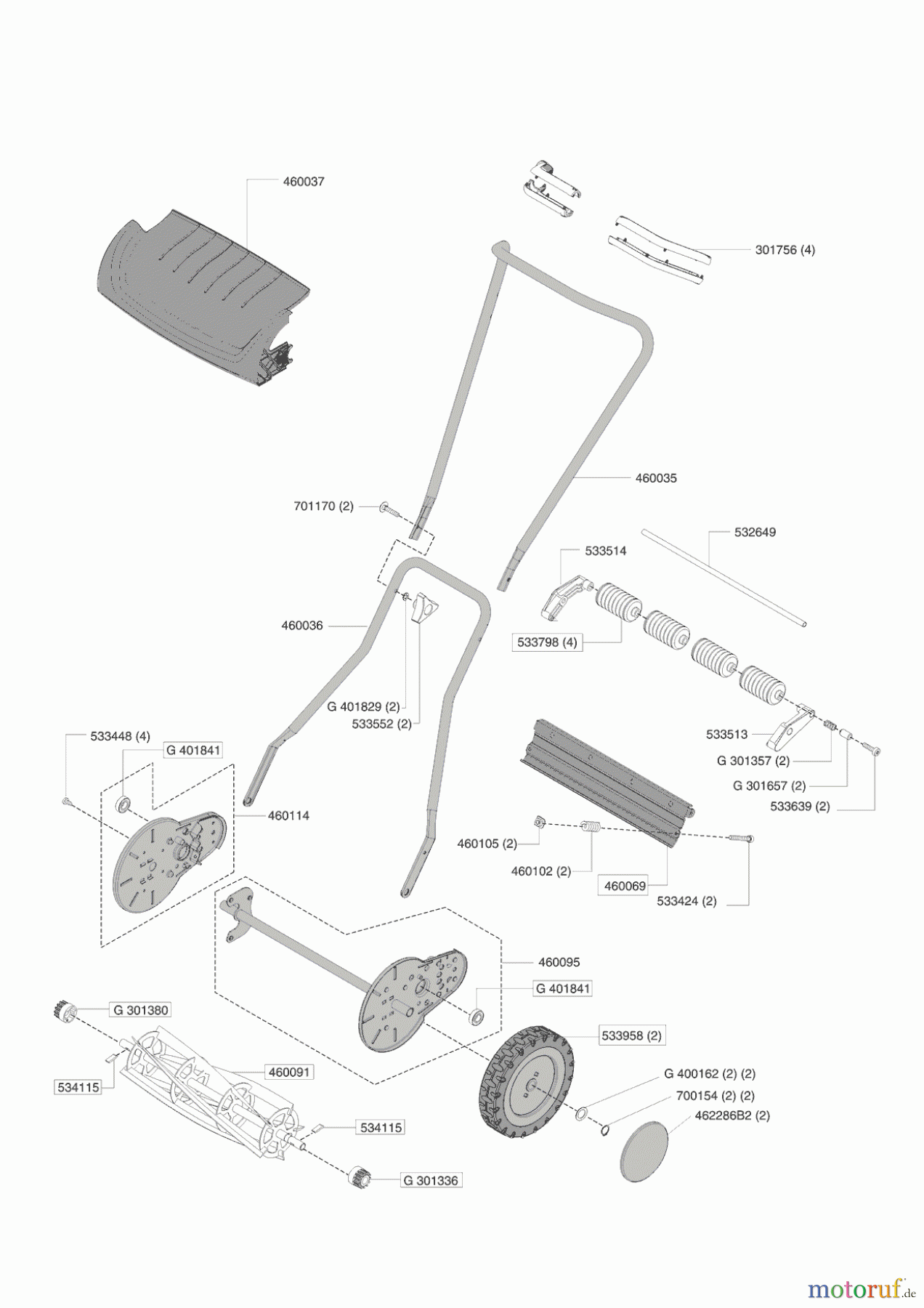 AL-KO Gartentechnik Handrasenmäher Comfort 38 Plus ab 03/2006 Seite 1