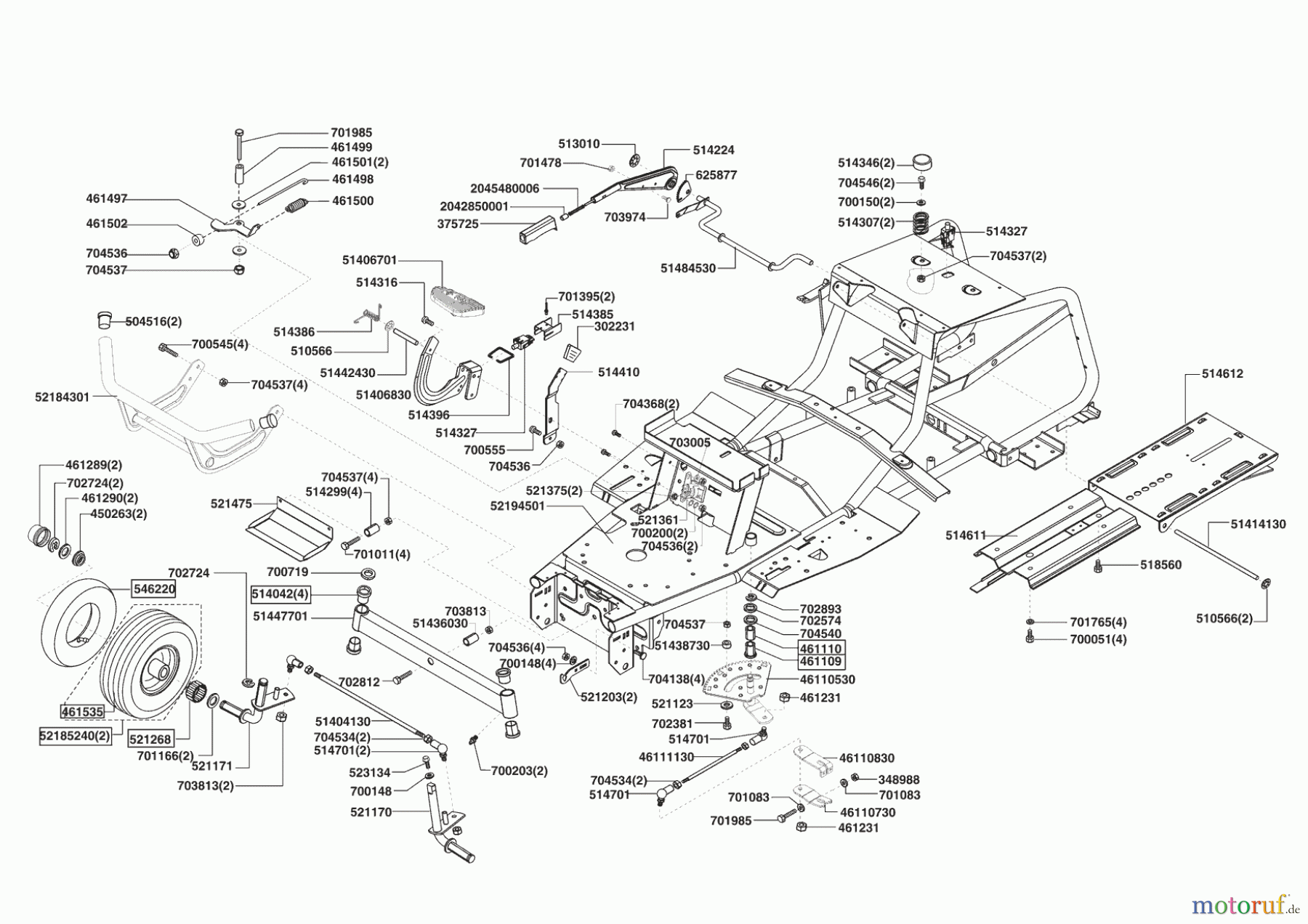  AL-KO Gartentechnik Rasentraktor T 13-102 S Bio-Combi 04/2006 - 09/2007 Seite 2
