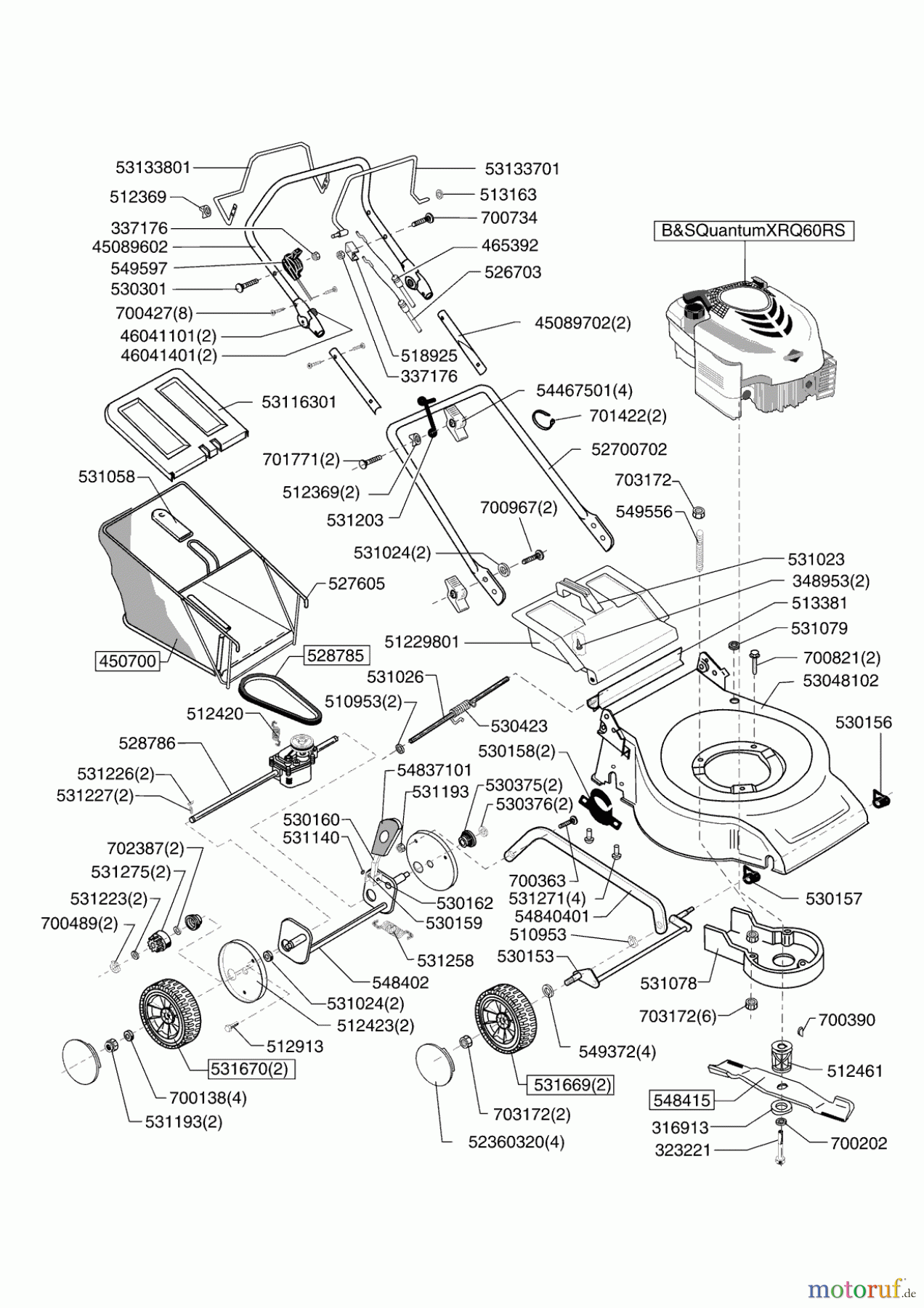 Powerline Gartentechnik Benzinrasenmäher 5200 BR 05/2006 - 05/2007 Seite 1