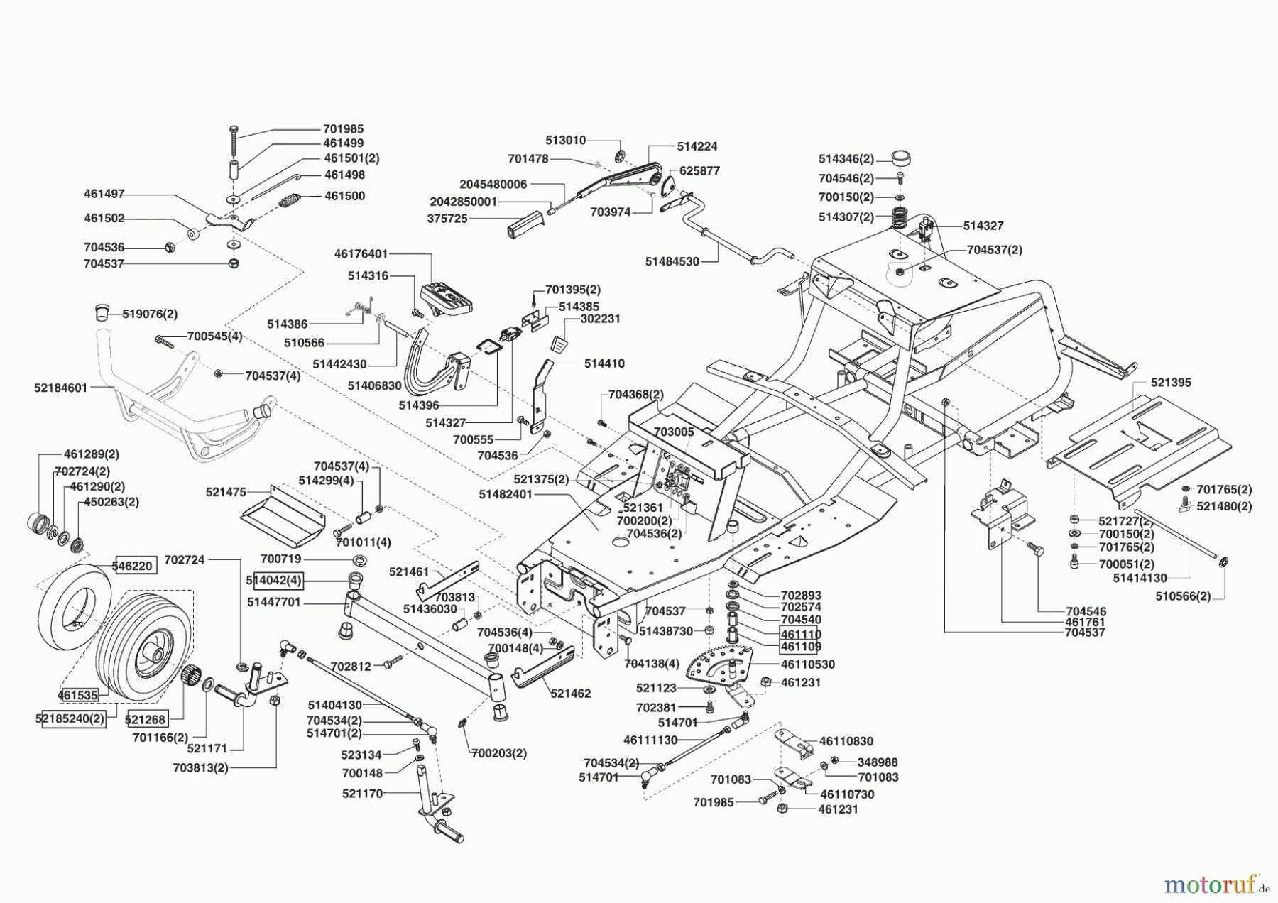 Powerline Gartentechnik Rasentraktor T 18-102 HD 08/2006 - 10/2007 Seite 2