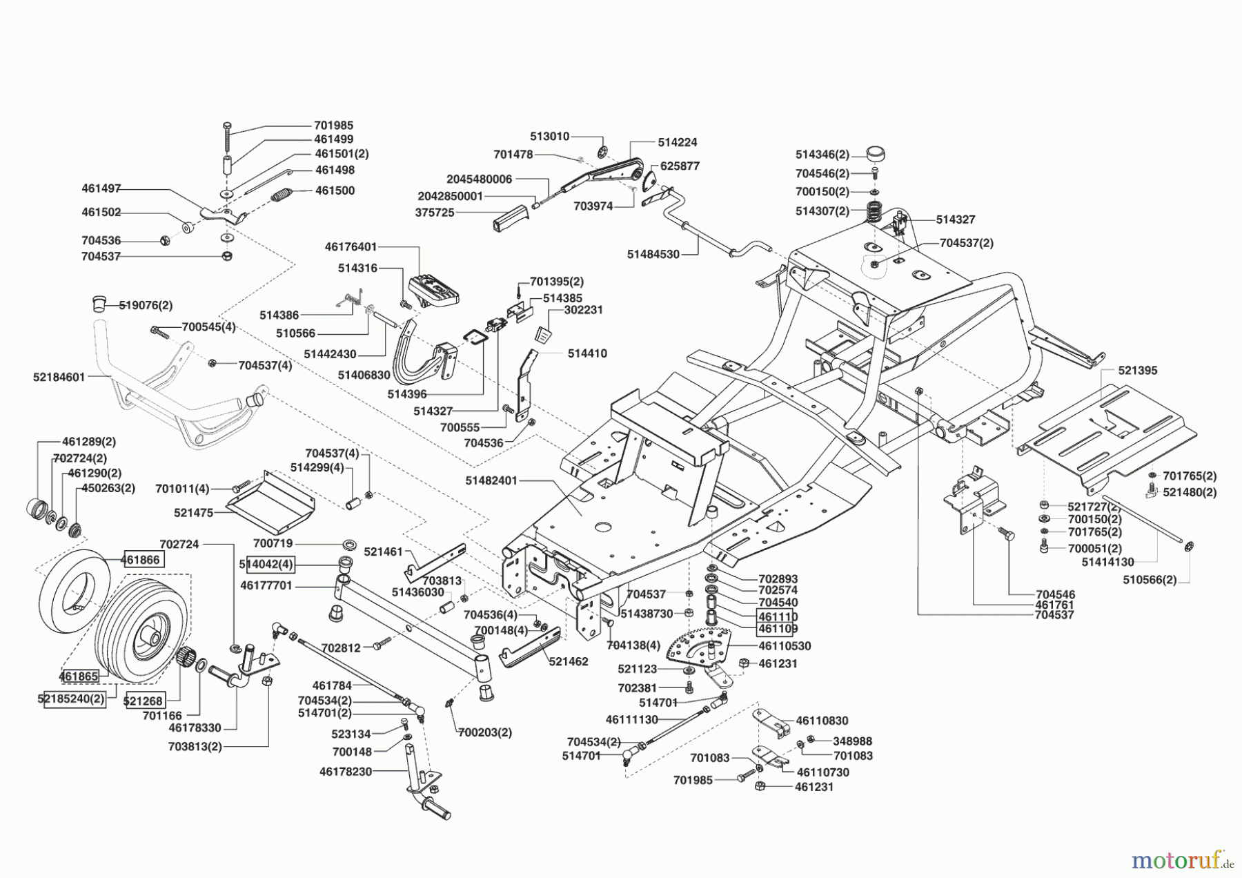 Powerline Gartentechnik Rasentraktor T 16-102 HD-H 09/2006 - 11/2006 Seite 2
