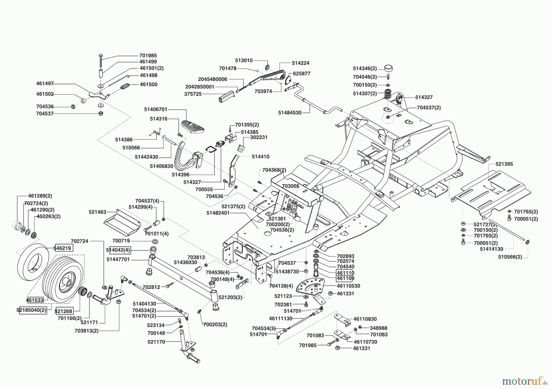 AL-KO Gartentechnik Rasentraktor COMFORT T1000 HD 09/2006 - 11/2006 Seite 2
