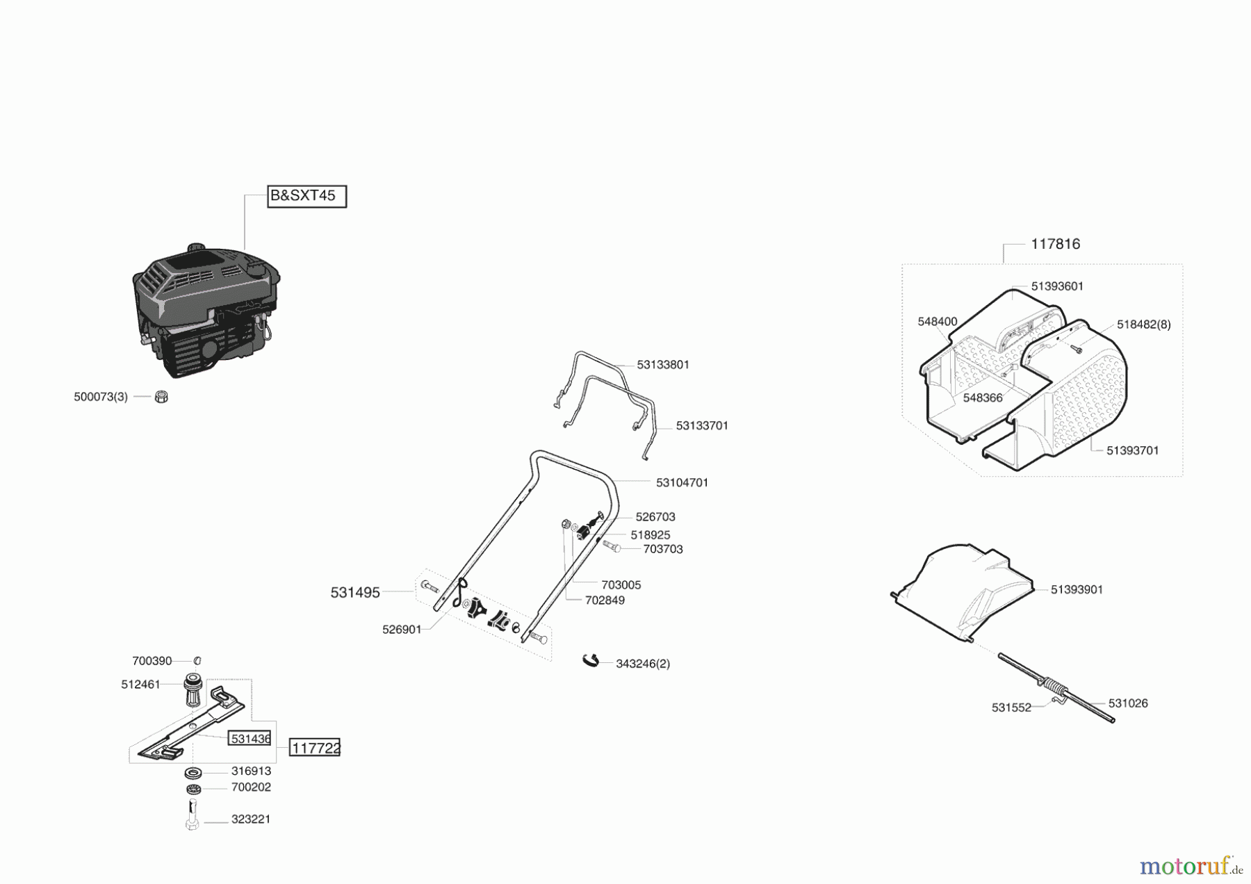 GARDENLINE Gartentechnik Benzinrasenmäher 47 BP Seite 1
