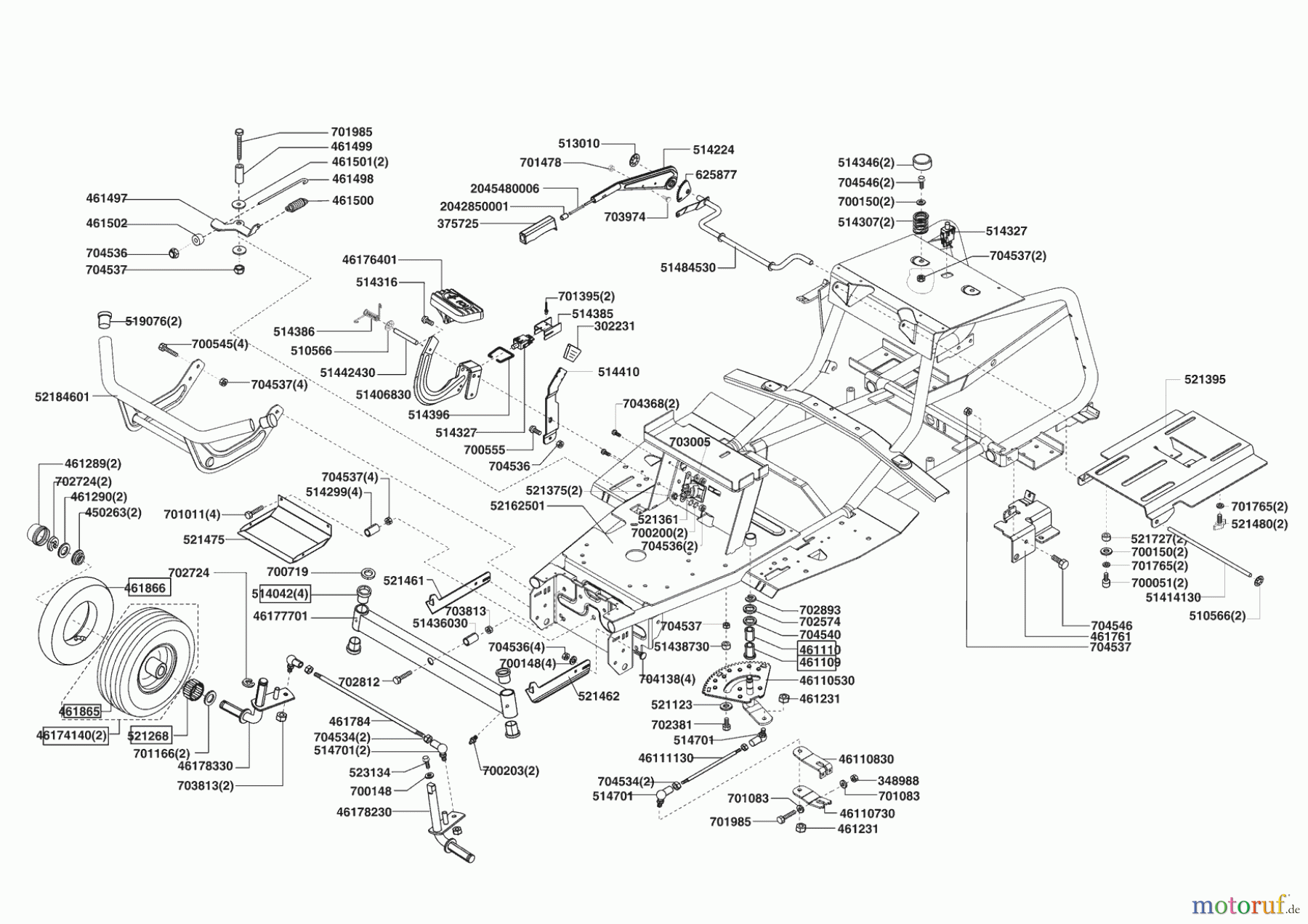 AL-KO Gartentechnik Rasentraktor OKAY MASTER CUT102-07/200 HE MK 11/2006 - 10/2007 Seite 2