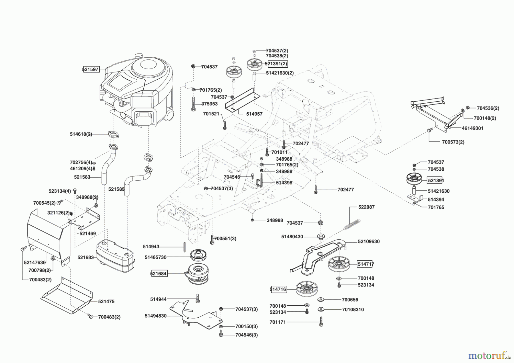 AL-KO Gartentechnik Rasentraktor OKAY MASTER CUT102-07/200 HE MK 11/2006 - 10/2007 Seite 4