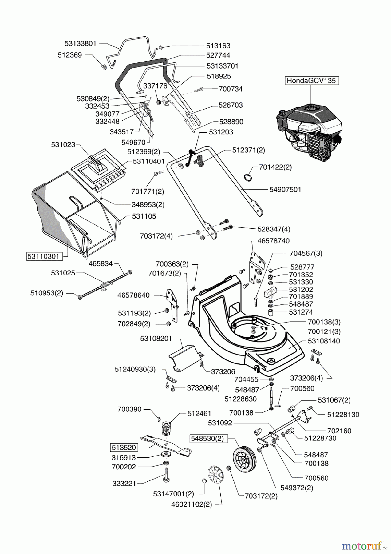  AL-KO Gartentechnik Benzinrasenmäher EASY-MOW 4800 BR PRO 11/2006 - 05/2007 Seite 1