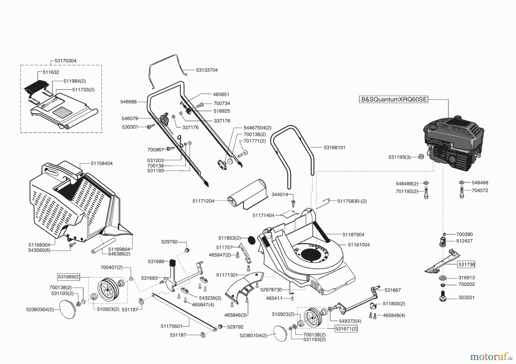 AL-KO Gartentechnik Benzinrasenmäher Premium 6000 B ab 12/2006 Seite 1