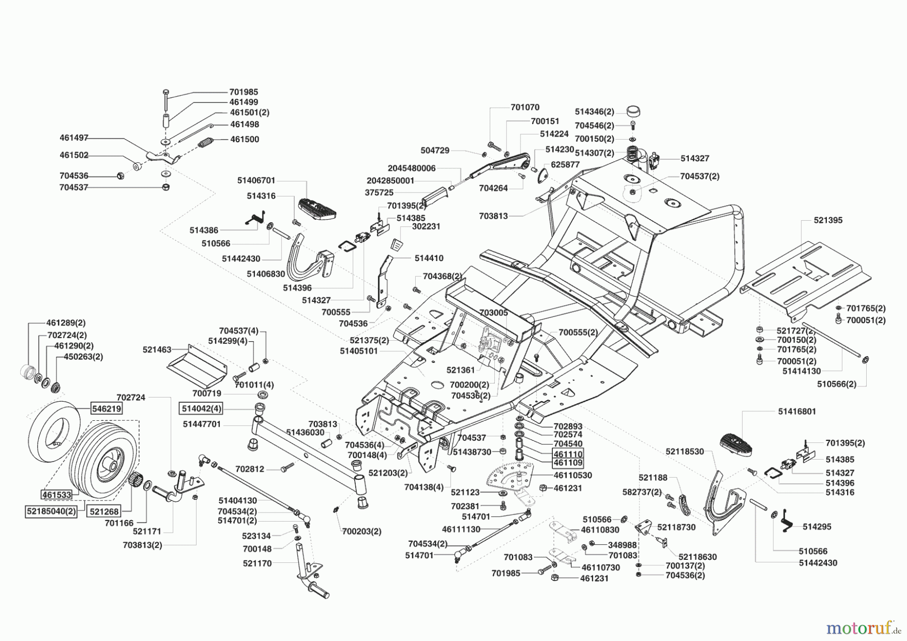 GardensBest Gartentechnik Rasentraktor T 12,5/74 12/2006 - 10/2007 Seite 2