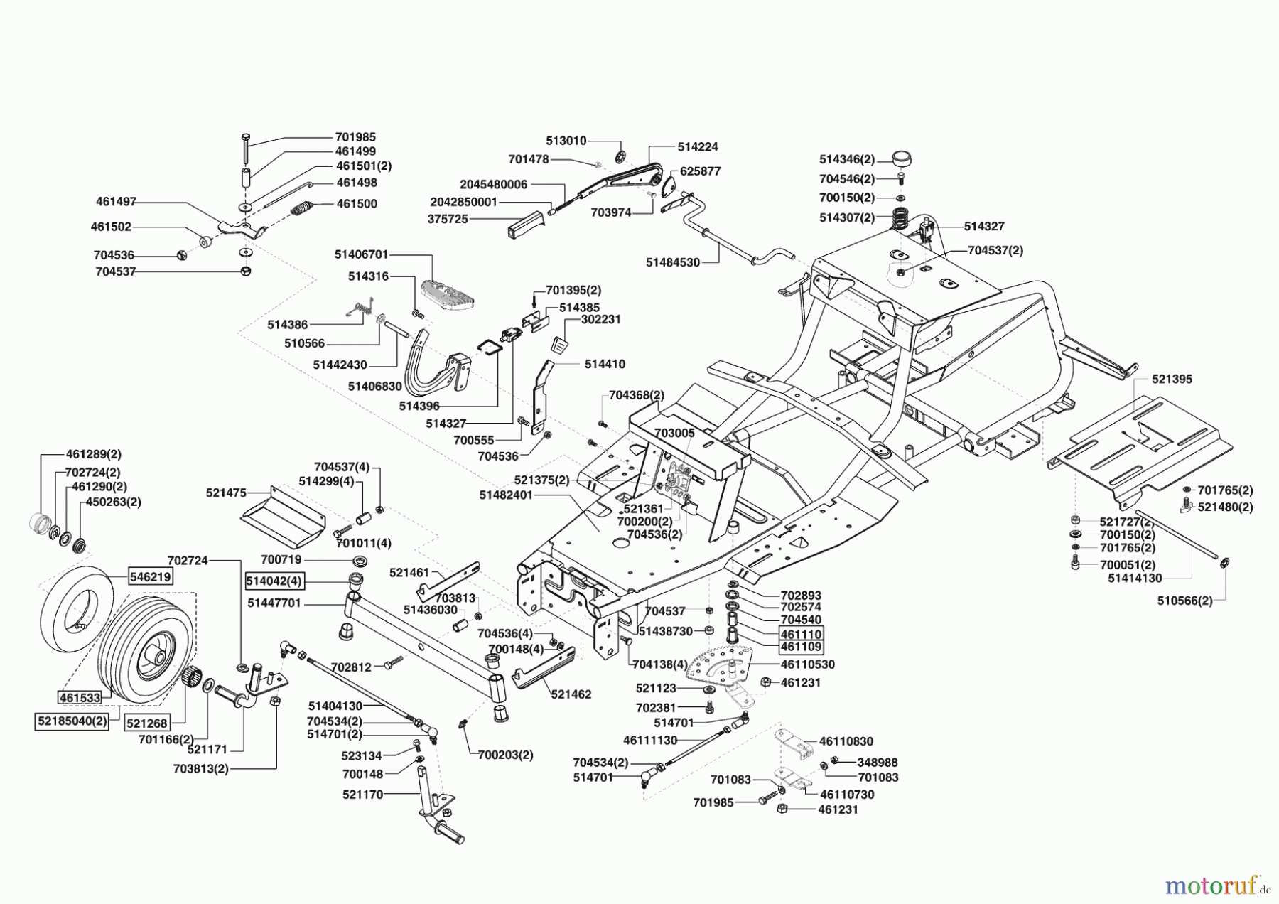 Powerline Gartentechnik Rasentraktor T13-102 SP 03/2007 - 07/2012 Seite 2