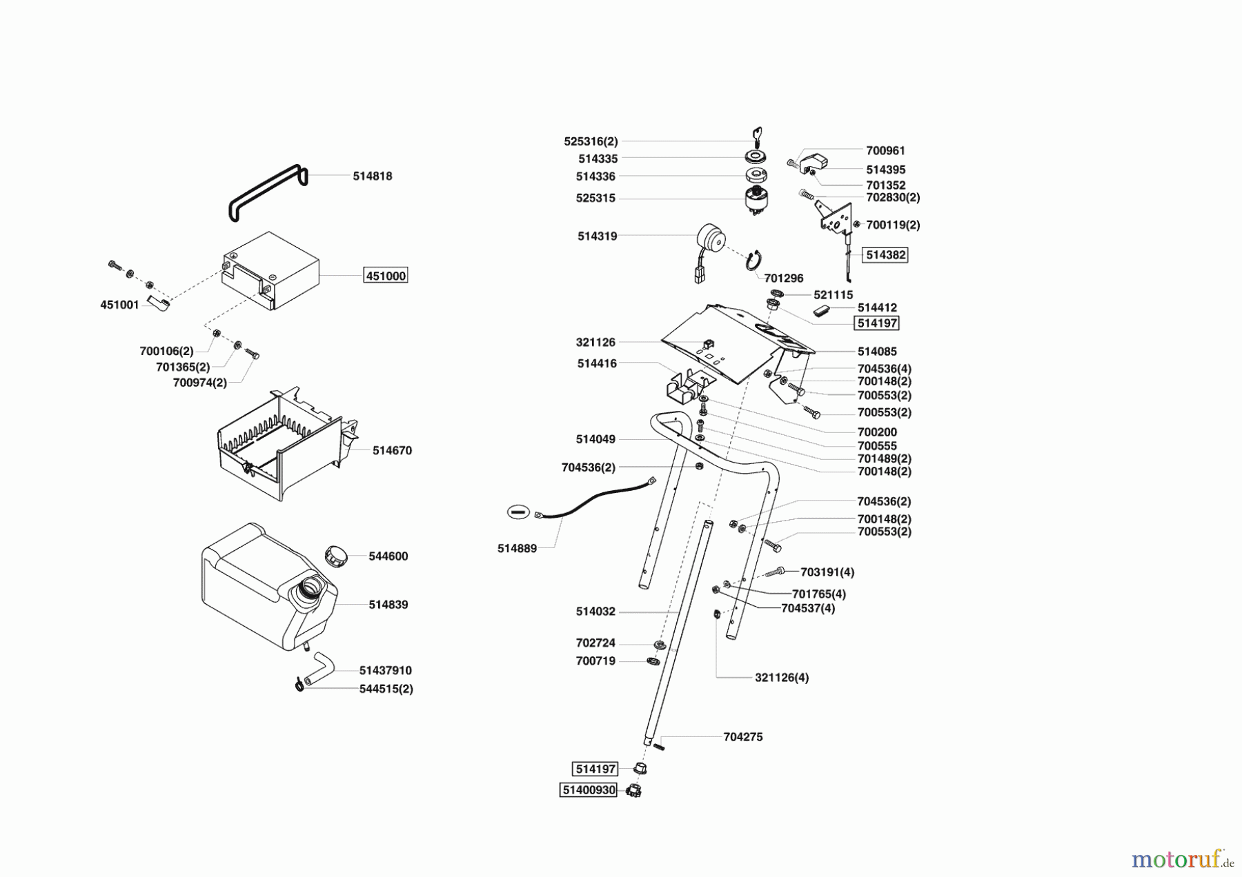 Powerline Gartentechnik Rasentraktor T13-102 SP 03/2007 - 07/2012 Seite 6
