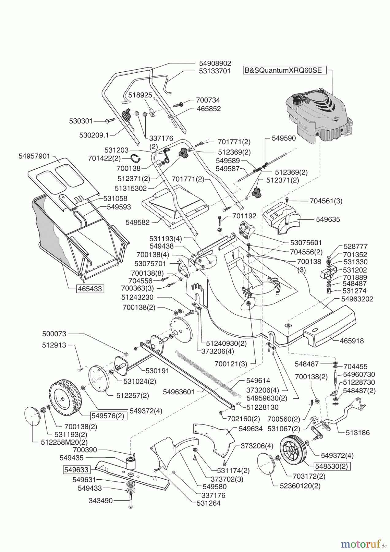Powerline Gartentechnik Benzinrasenmäher 530 B - 6 HP 04/2007 - 12/2014 Seite 1