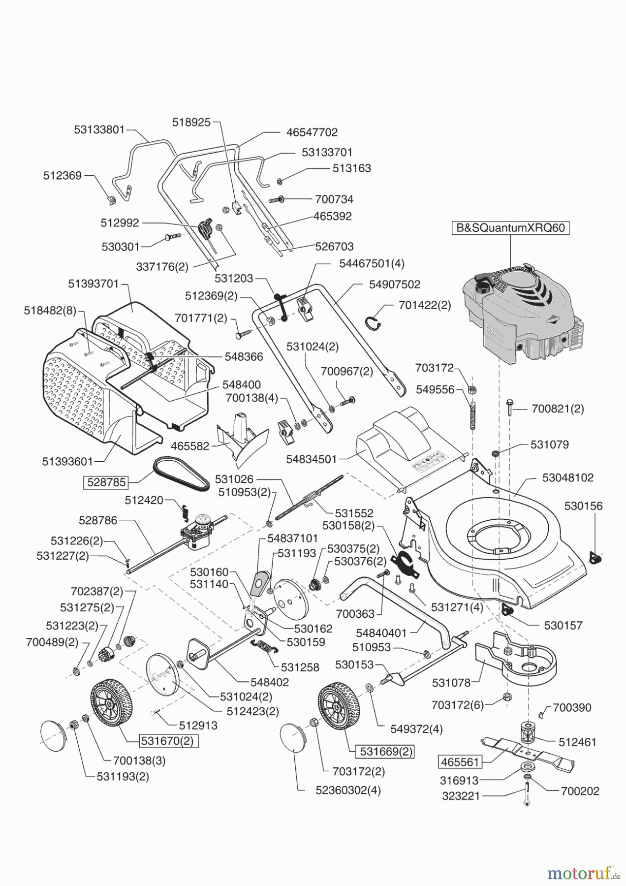AL-KO Gartentechnik Benzinrasenmäher GUDENAA 52 BC AUTO ab 05/2007 Seite 1