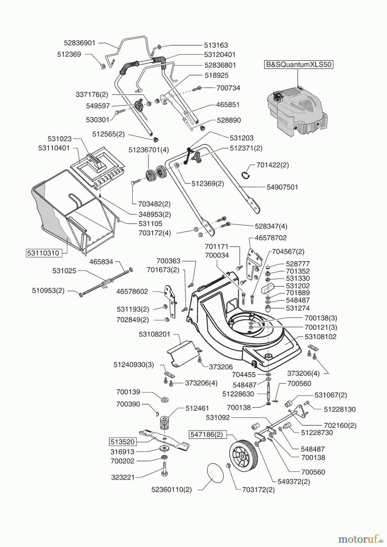 AL-KO Gartentechnik Benzinrasenmäher HVC 475 BSA ab 05/2007 Seite 1