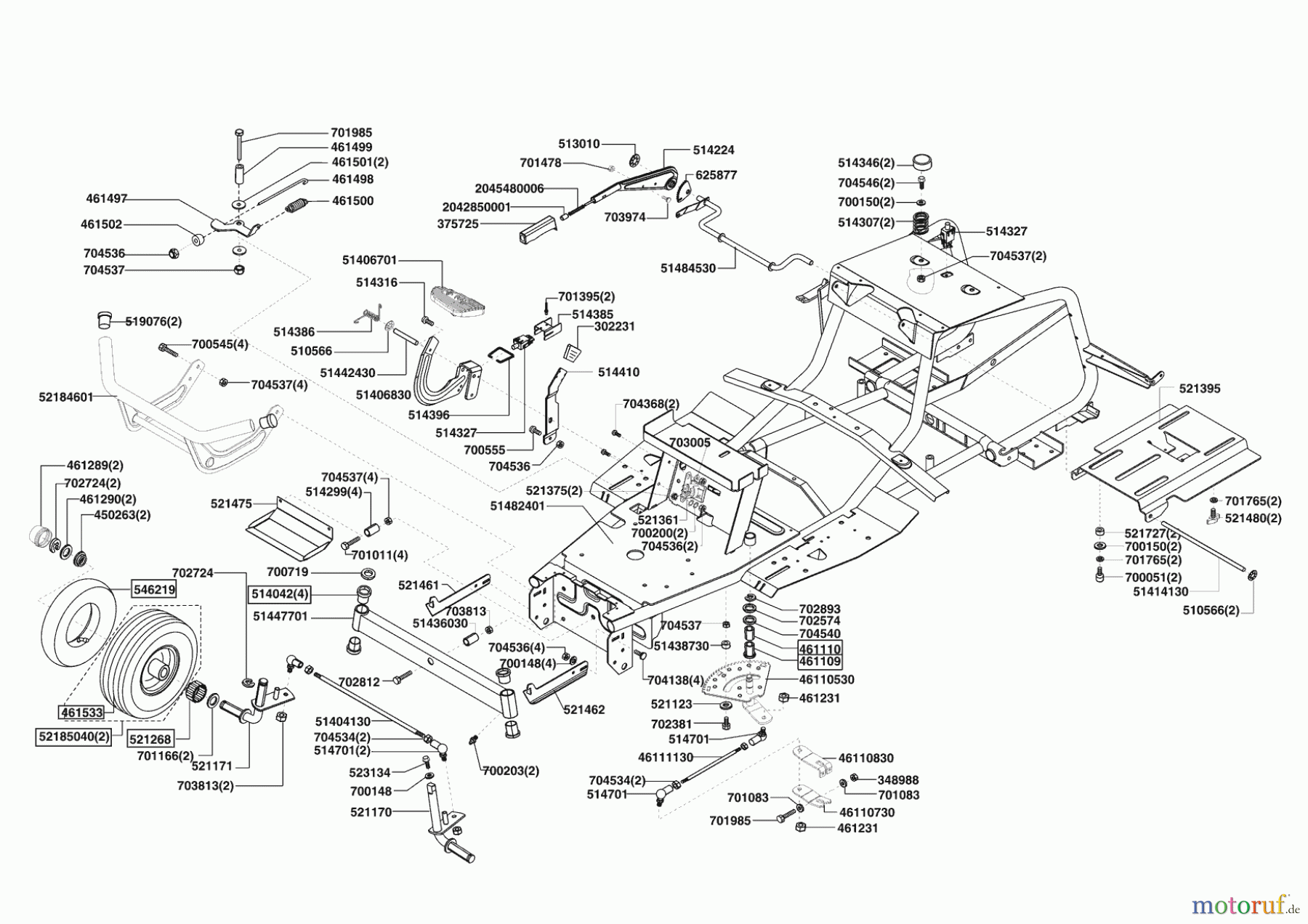  Concord Gartentechnik Rasentraktor T14-102 Masport ab 06/2007 Seite 2