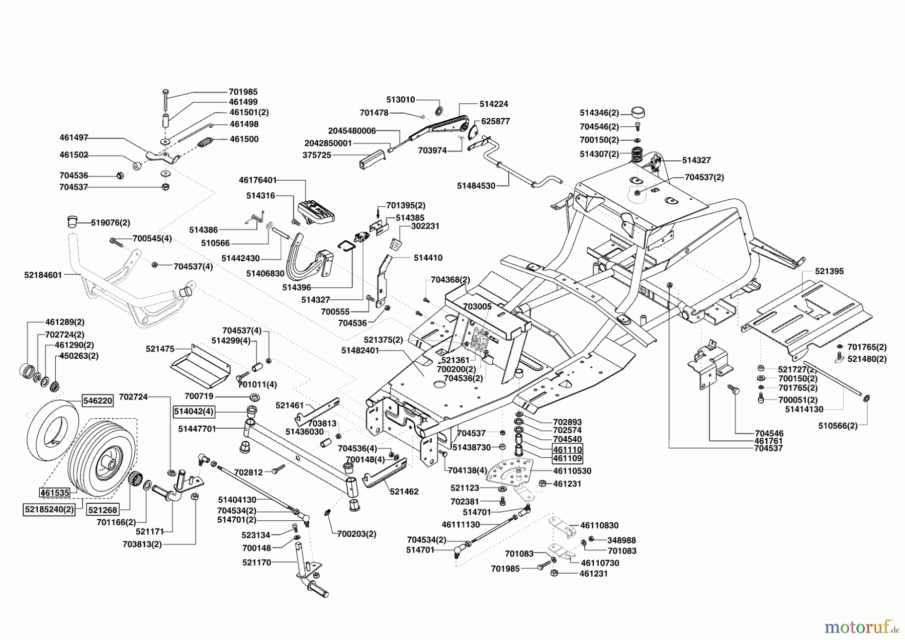 Powerline Gartentechnik Rasentraktor T18-102 HD 06/2007 - 11/2008 Seite 2