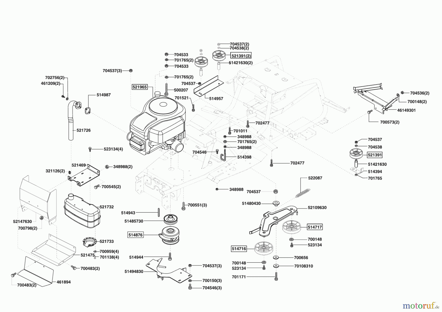  Powerline Gartentechnik Rasentraktor T 15-102 HD 08/2007 - 11/2007 Seite 4